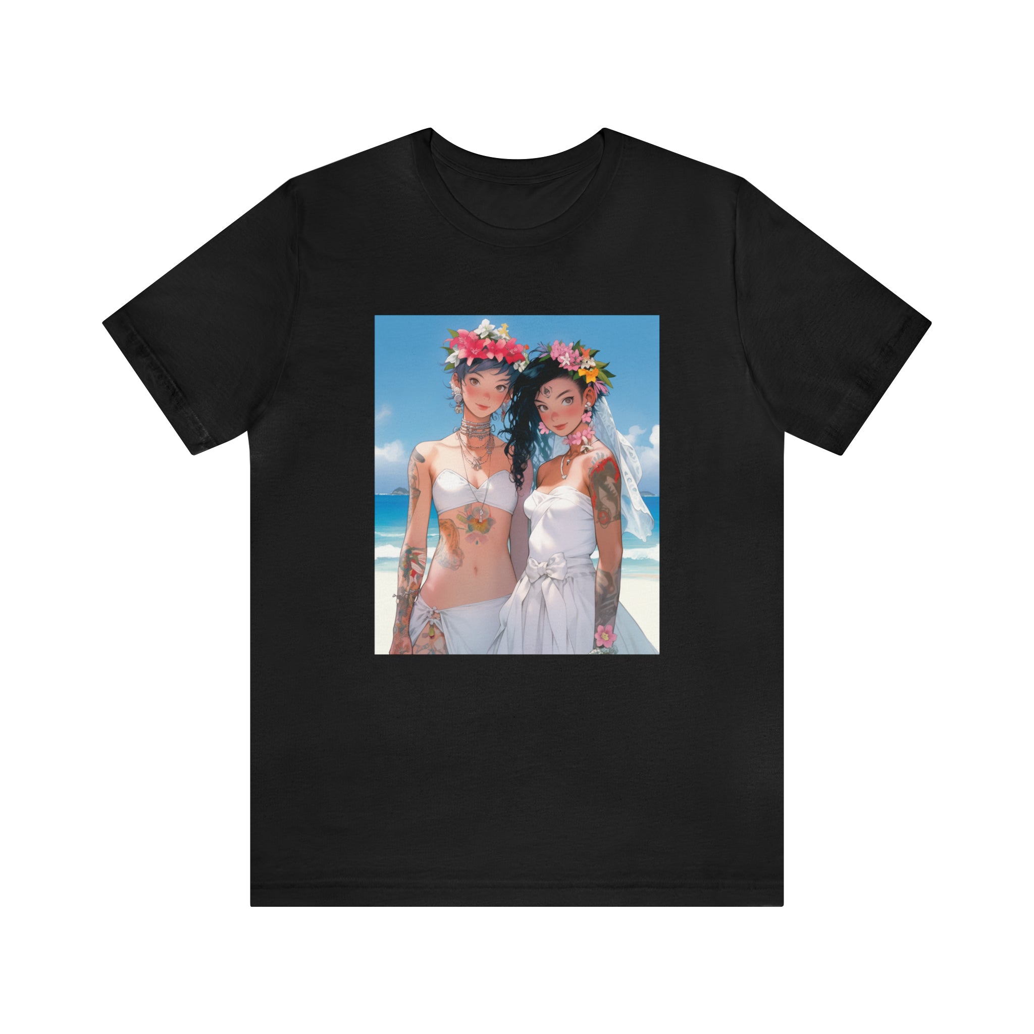 Seoul Beach Vibes Bikini Tattoos Girls Wedding Short Sleeve Tee