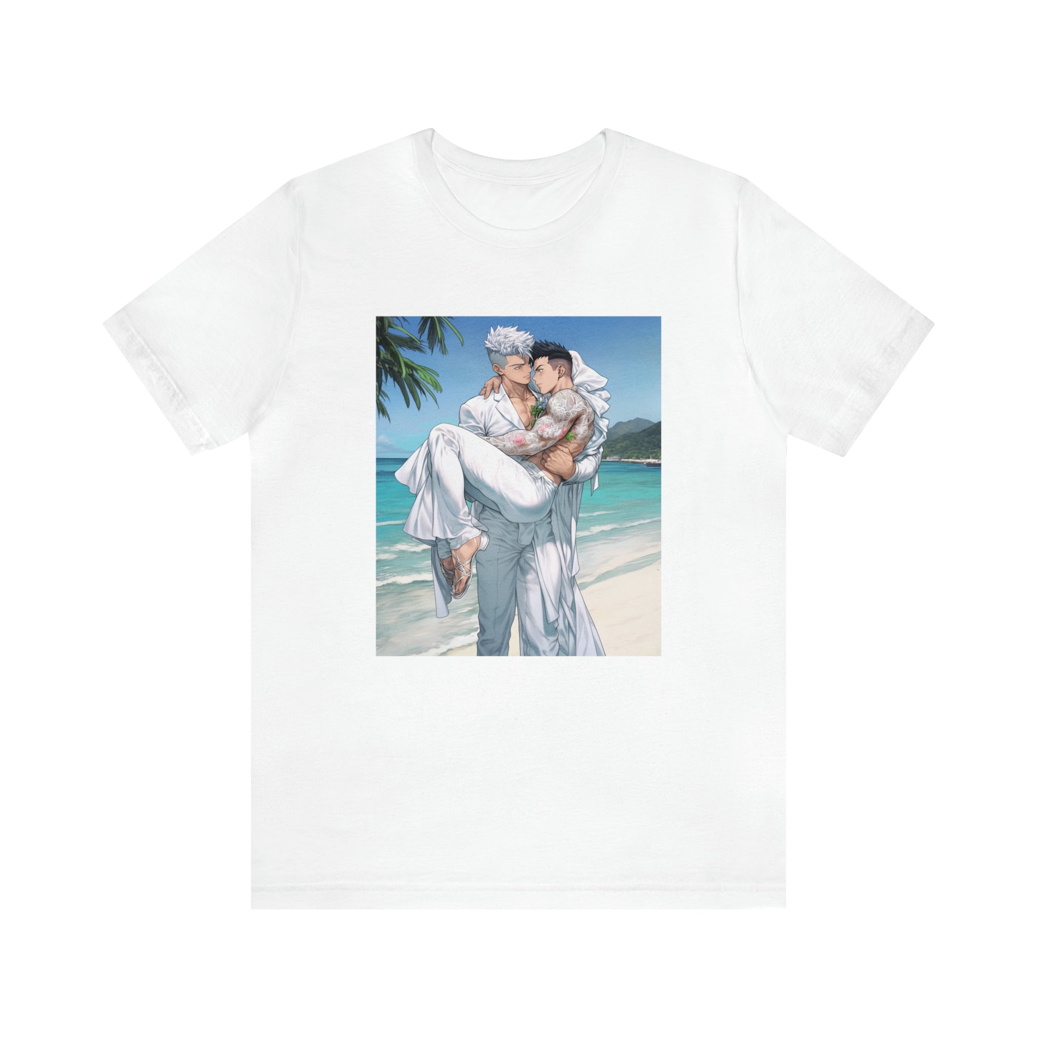 Seoul Beach Vibes Tattoos Guys Wedding Short Sleeve Tee