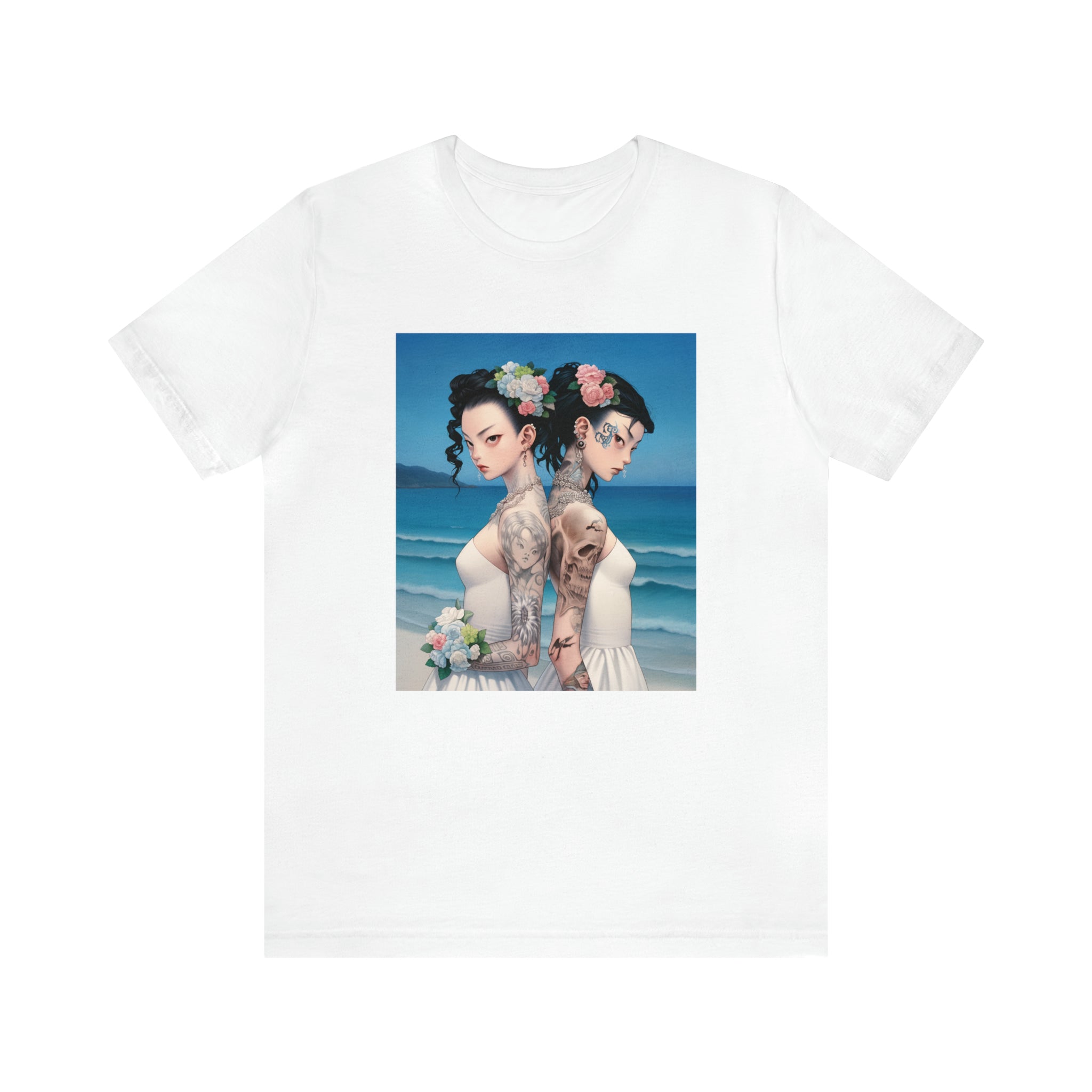 Seoul Beach Vibes Bikini Tattoos Girls Wedding Short Sleeve Tee