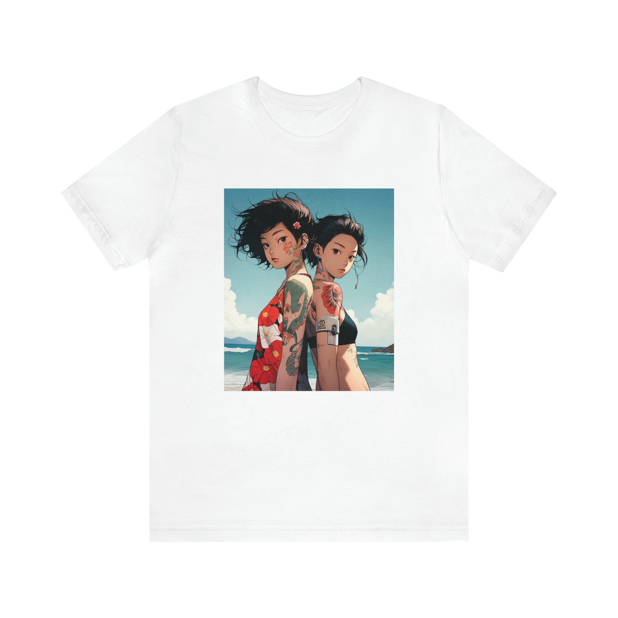 Seoul Beach Vibes Bikini Tattoos Girl Friends Short Sleeve Tee