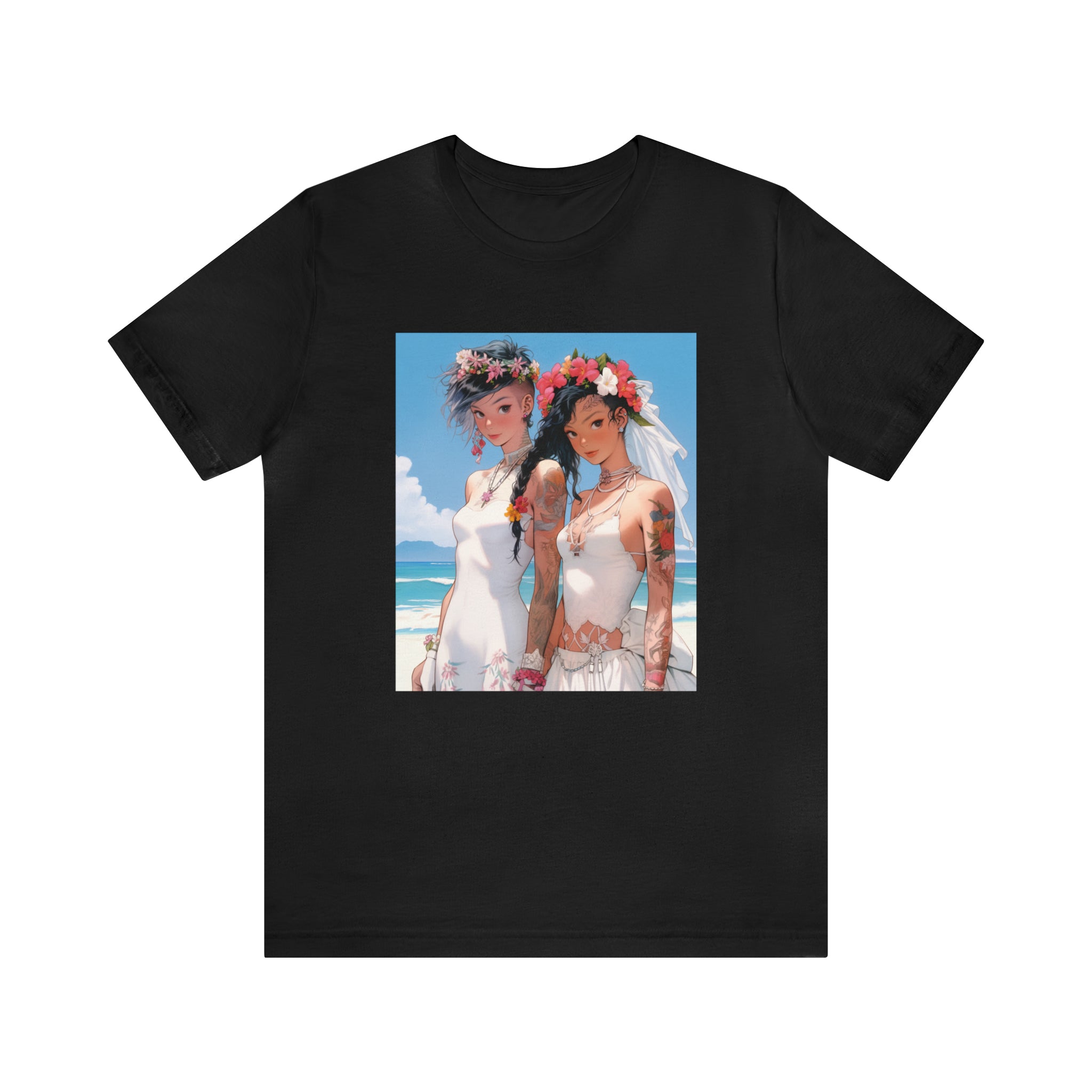Seoul Beach Vibes Bikini Tattoos Girls Wedding Short Sleeve Tee