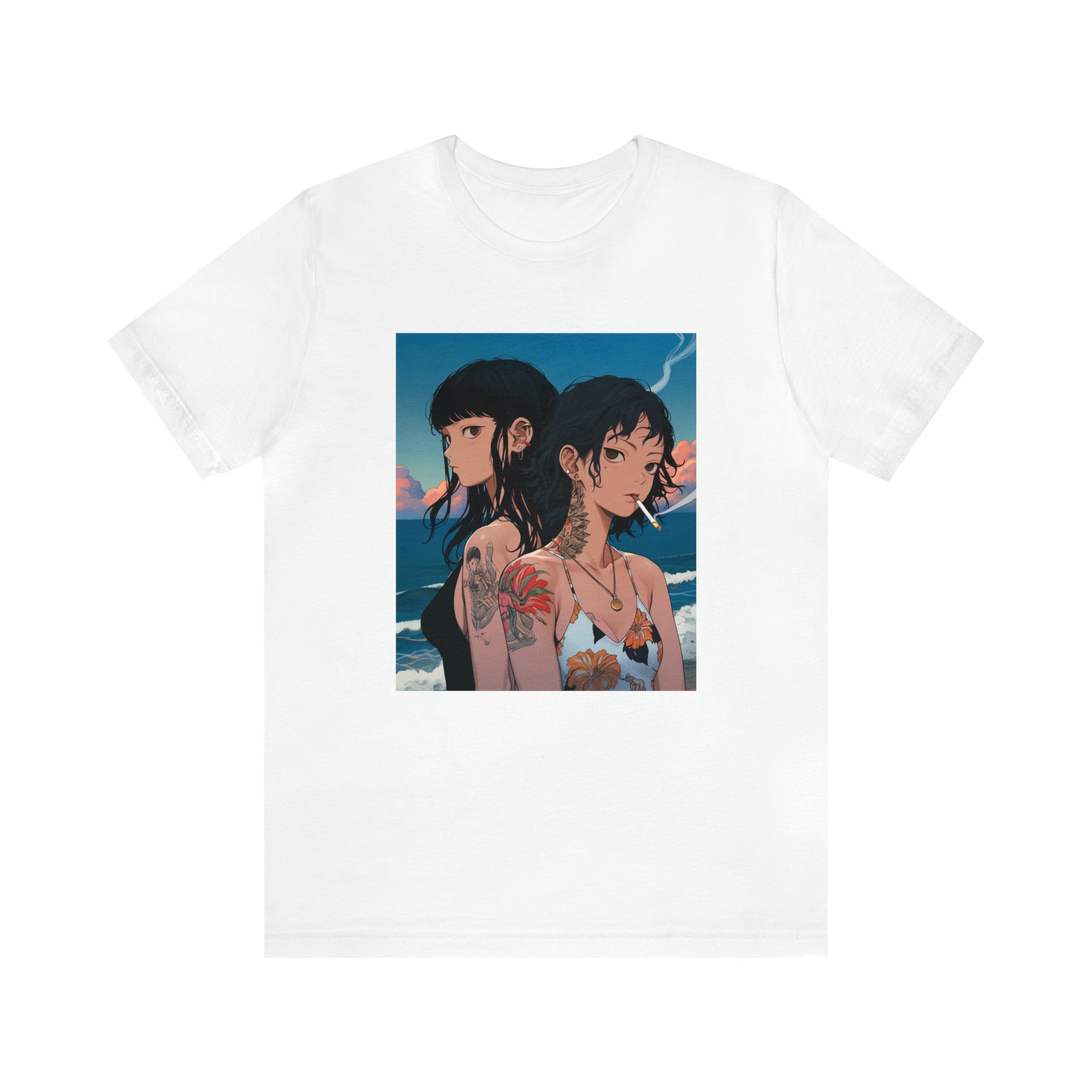Seoul Beach Vibes Bikini Tattoos Girl Friends Short Sleeve Tee