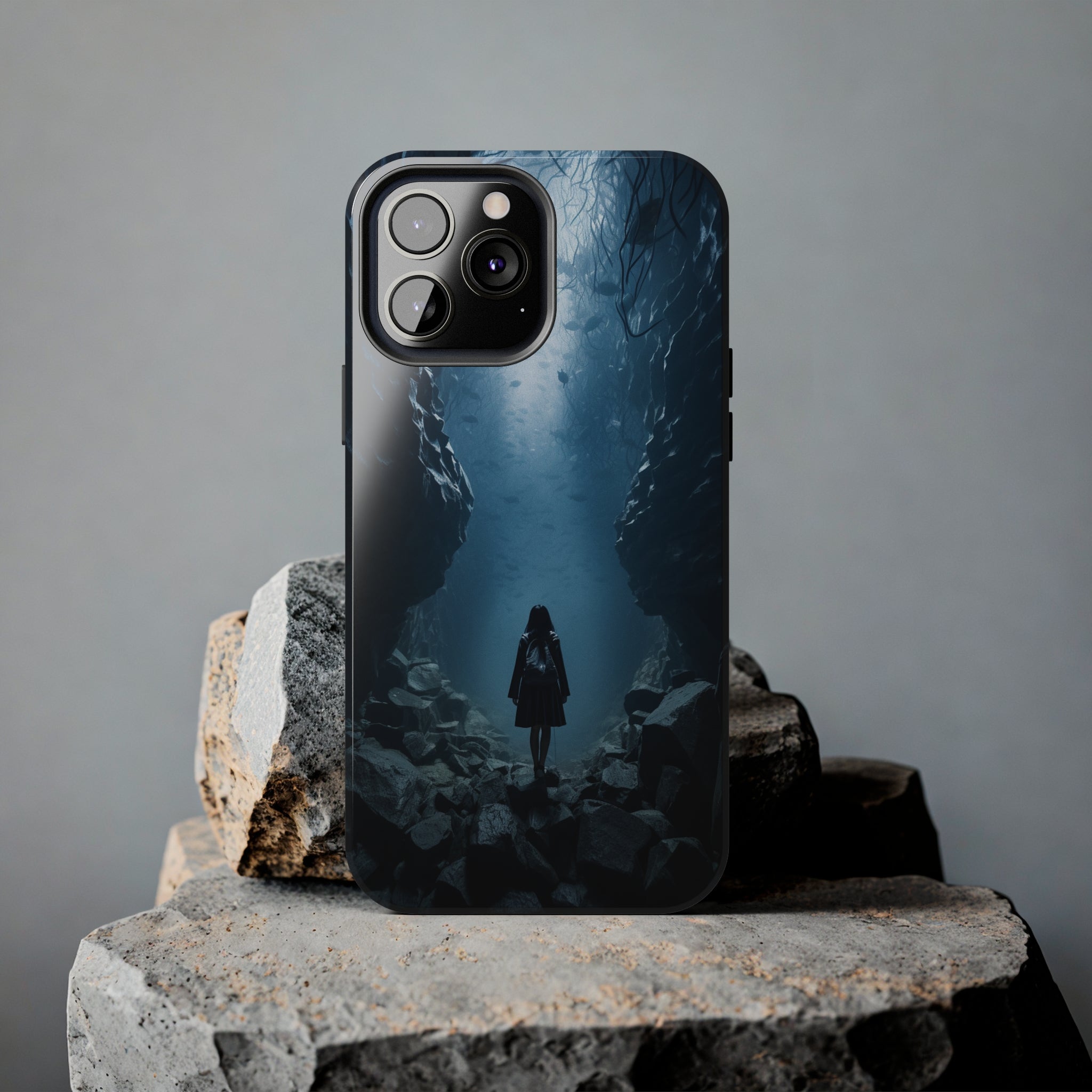 Girl in Abyss: Impact-Resistant iPhone Case