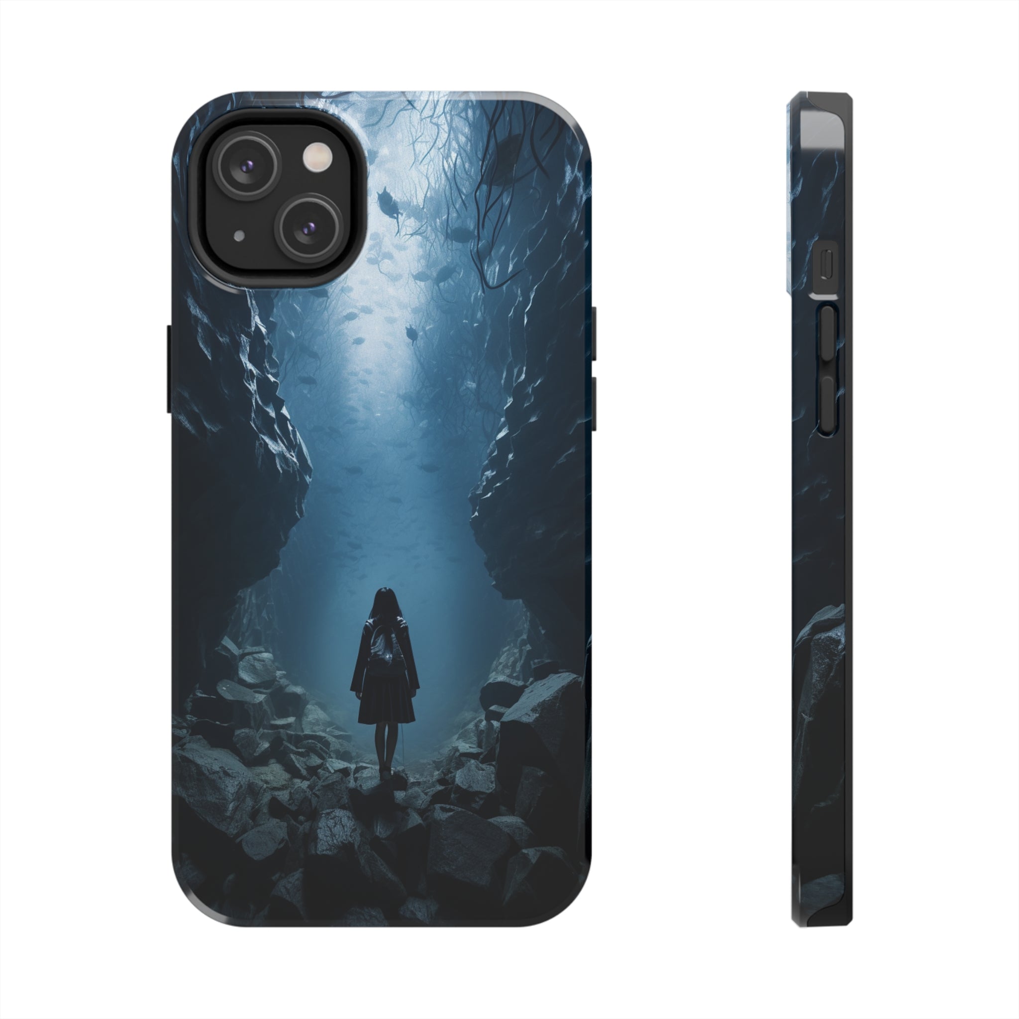 Girl in Abyss: Impact-Resistant iPhone Case