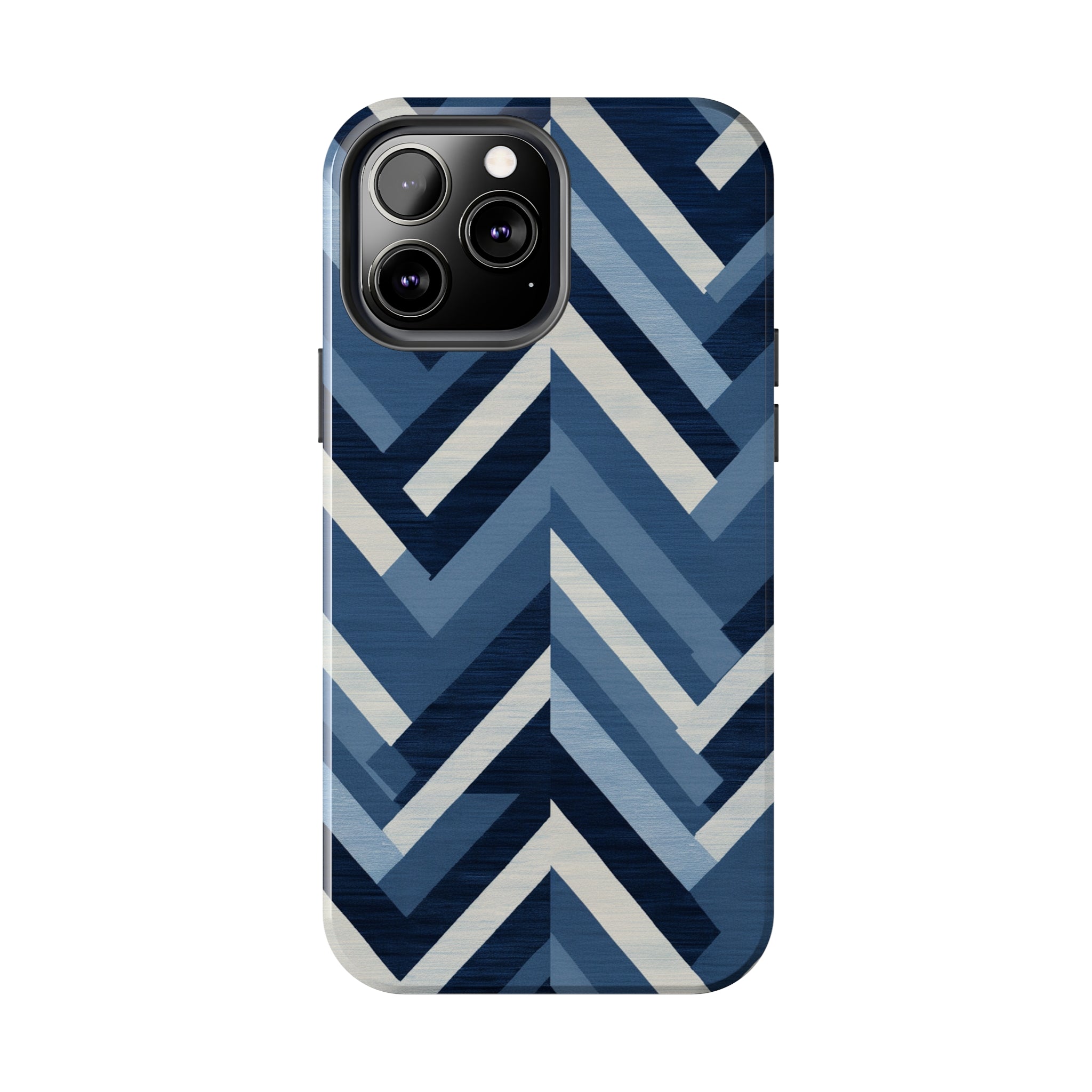 Azure Mosaic: Impact-Resistant iPhone Case