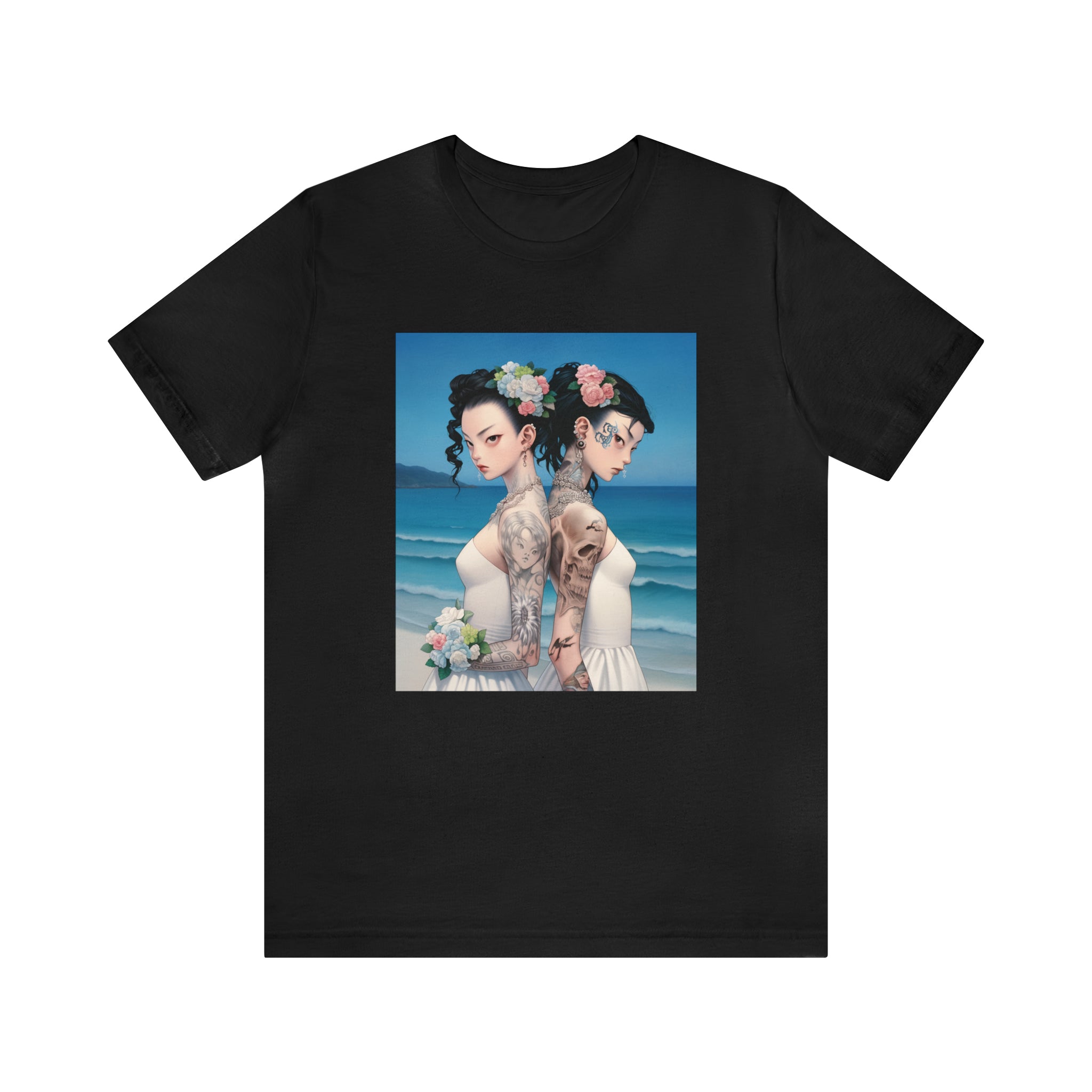 Seoul Beach Vibes Bikini Tattoos Girls Wedding Short Sleeve Tee