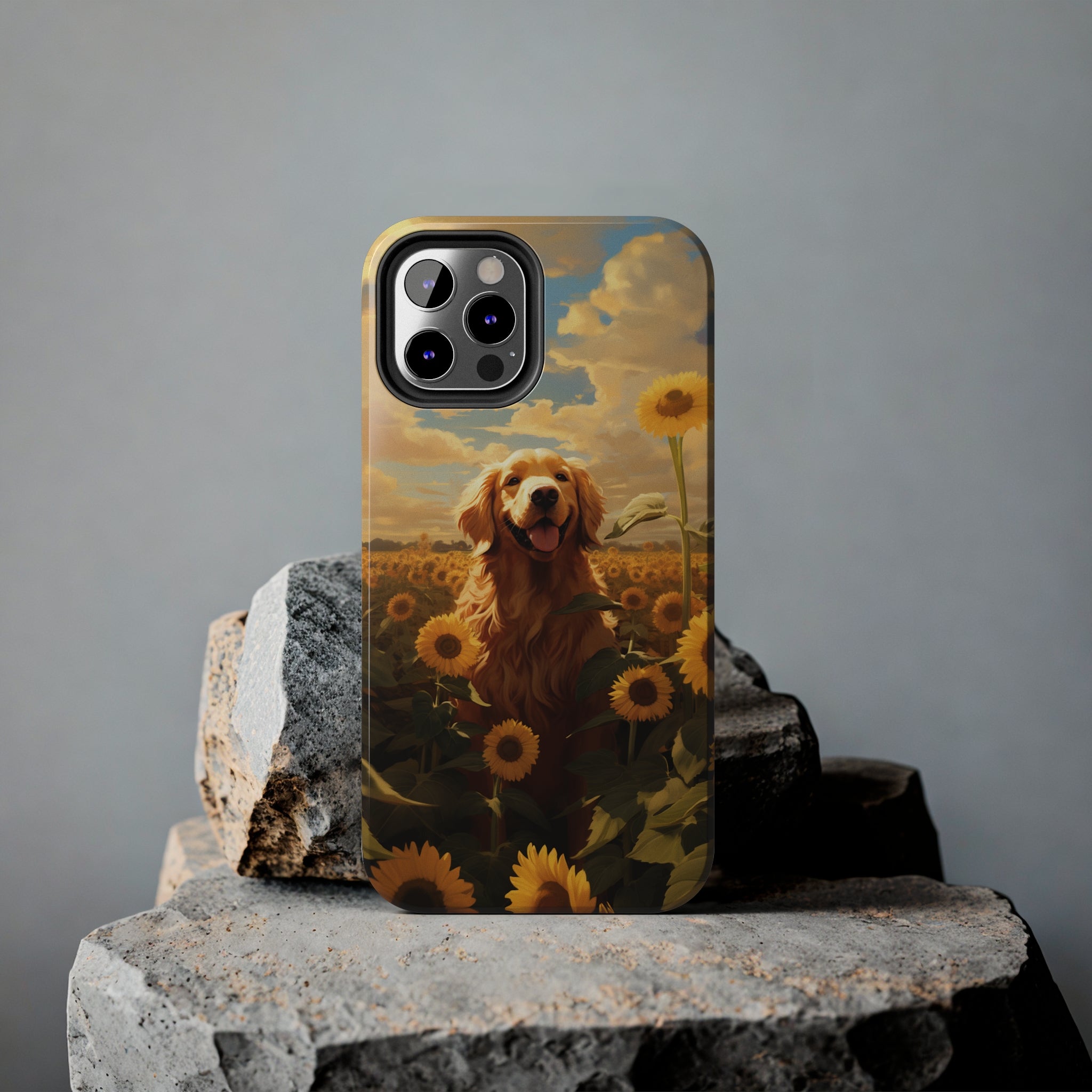 Golden Retriever Love: Impact-Resistant iPhone Case