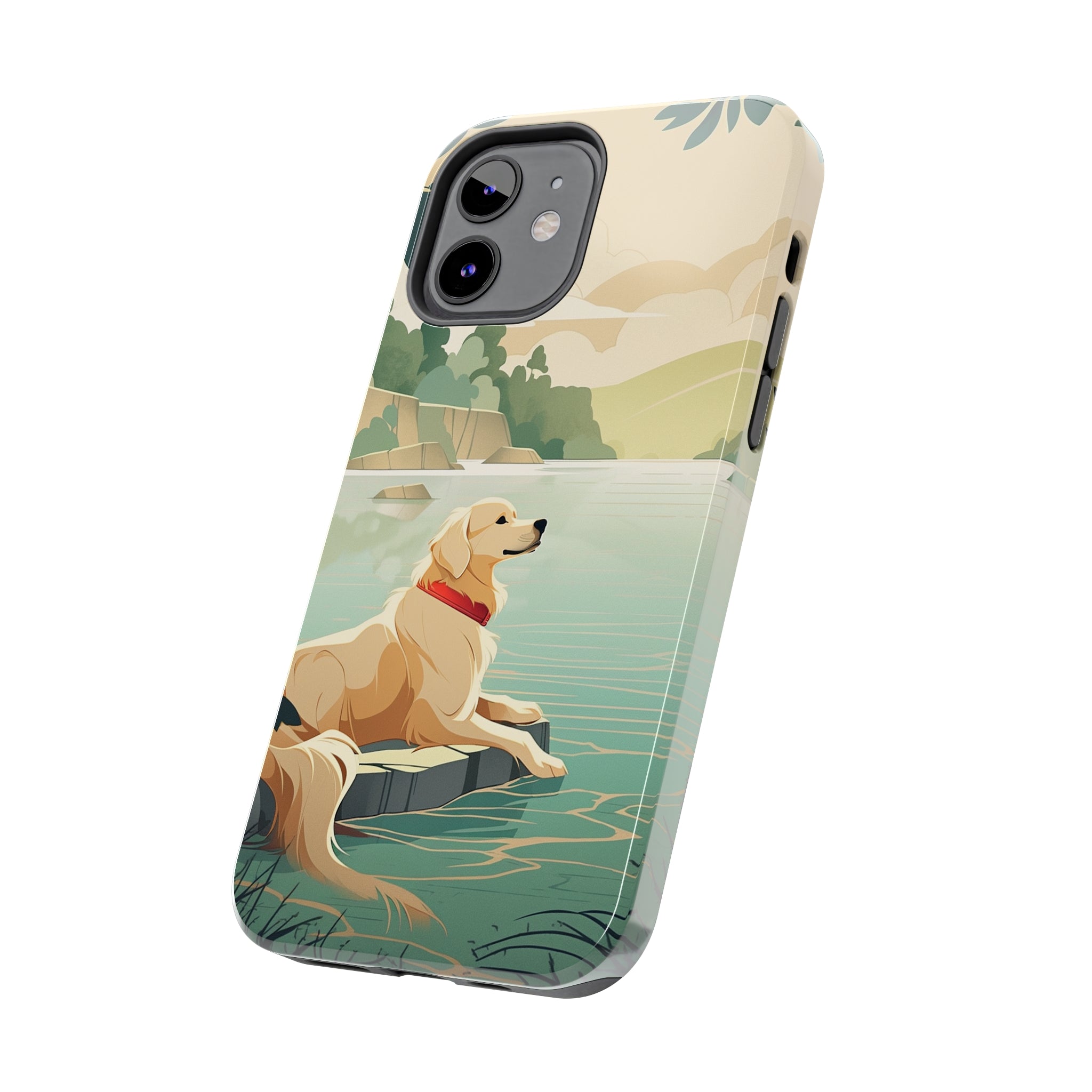 Golden Retriever Love: Impact-Resistant iPhone Case