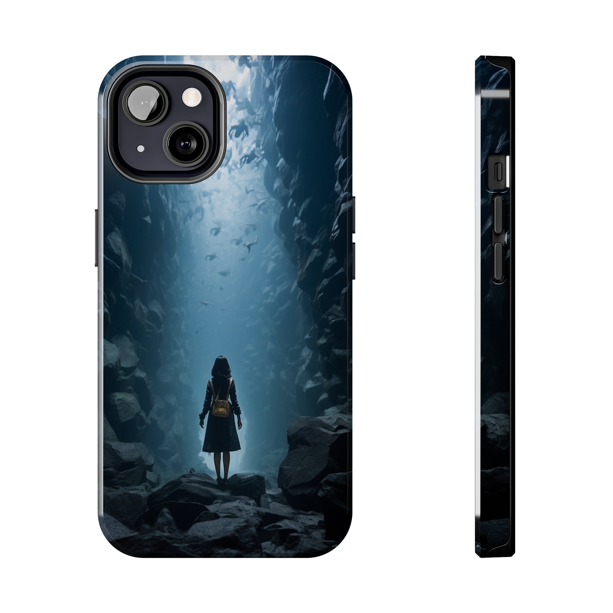 Girl in Abyss: Impact-Resistant iPhone Case