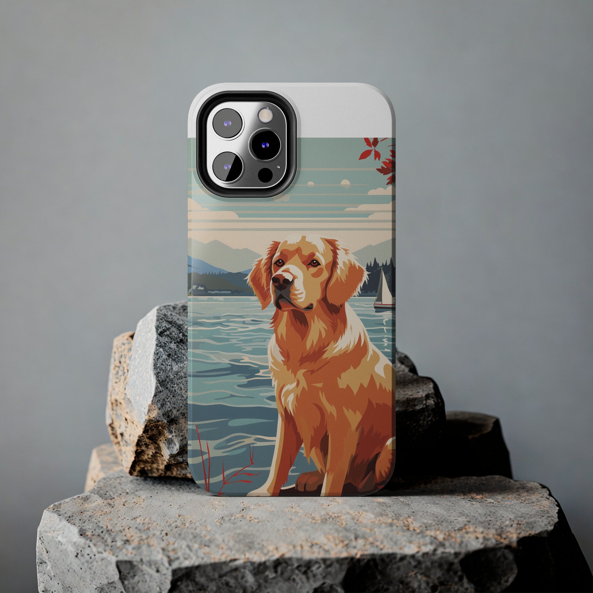 Golden Retriever Love: Impact-Resistant iPhone Case