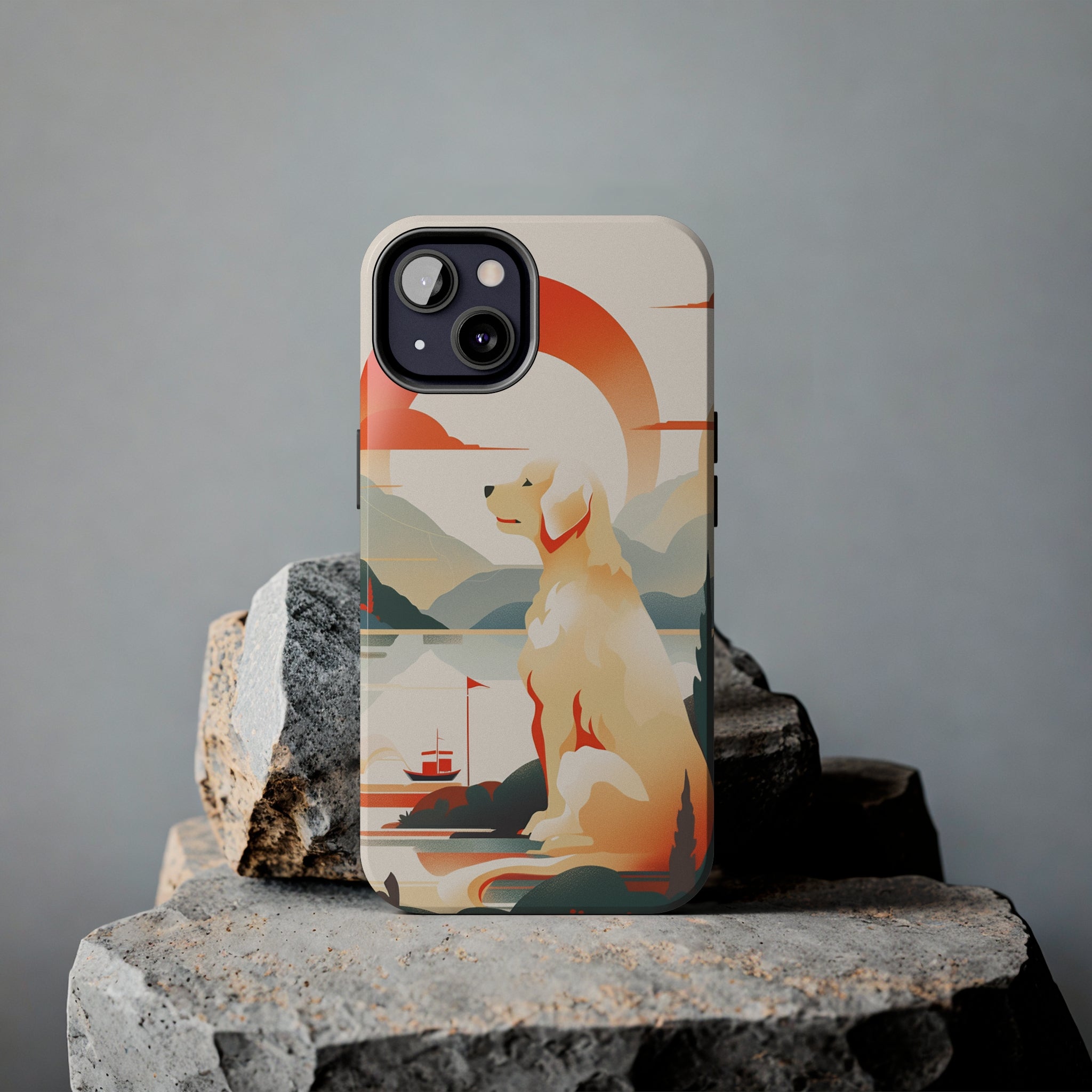 Golden Retriever Love: Impact-Resistant iPhone Case