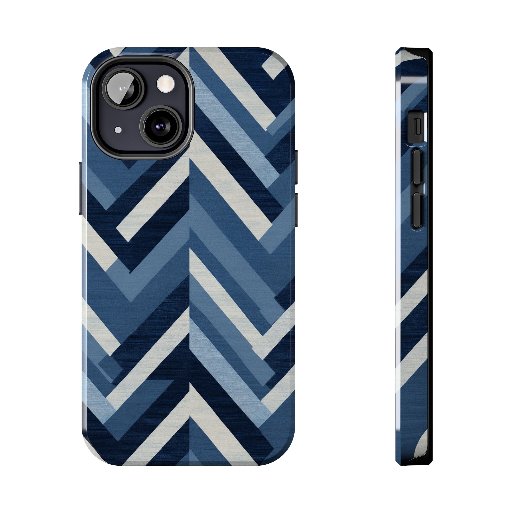 Azure Mosaic: Impact-Resistant iPhone Case