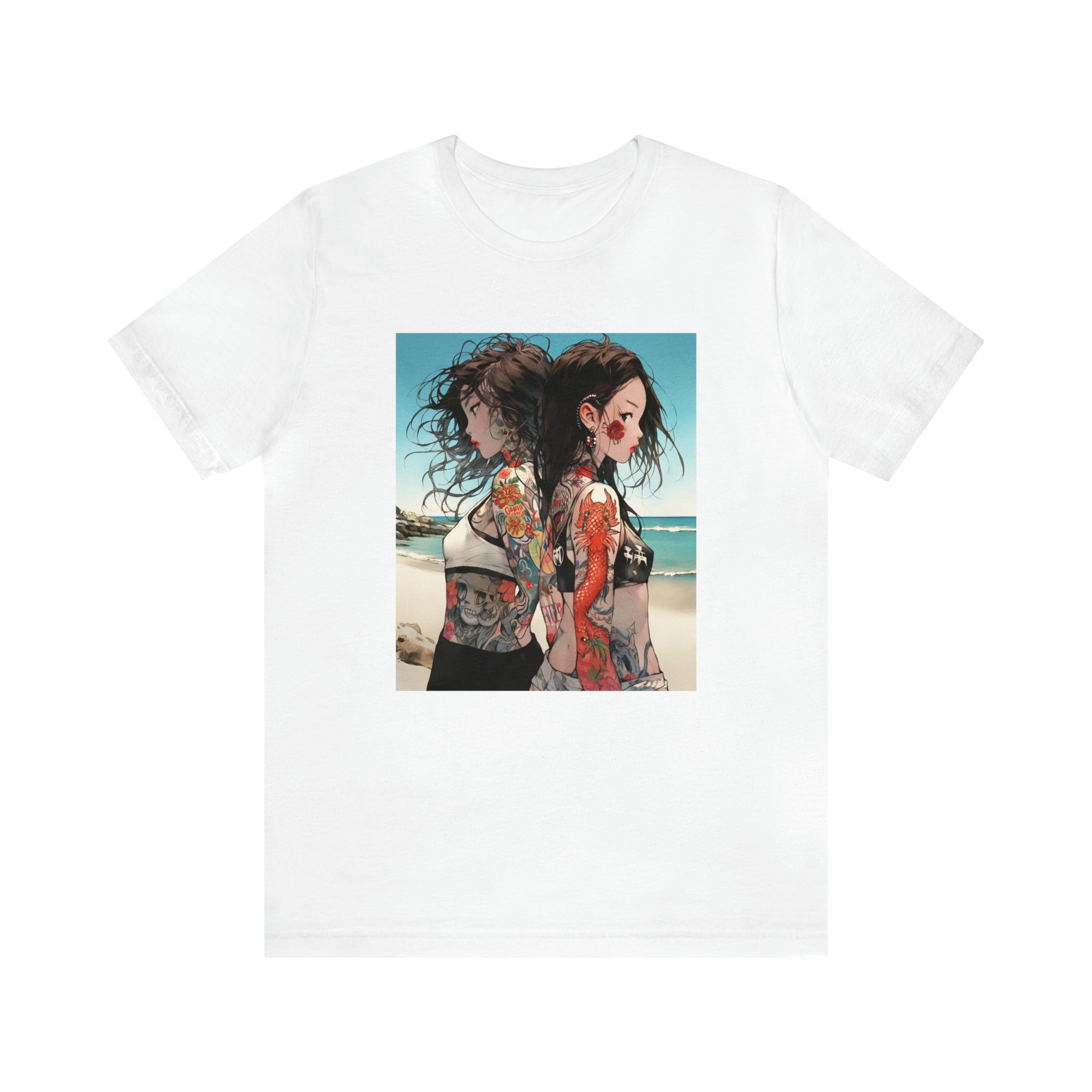 Seoul Beach Vibes Bikini Tattoos Girl Friends Short Sleeve Tee