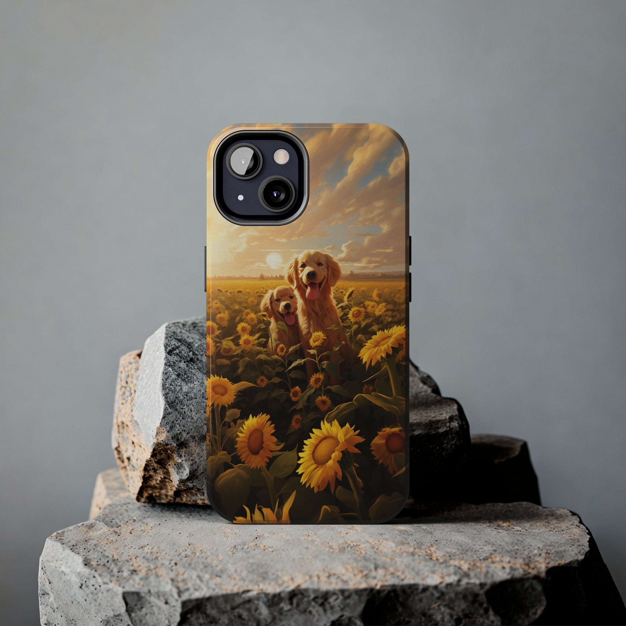 Golden Retriever Love: Impact-Resistant iPhone Case