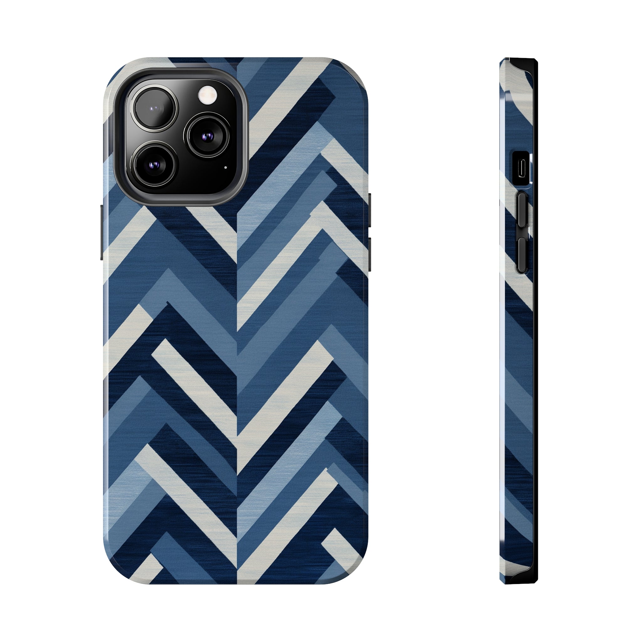 Azure Mosaic: Impact-Resistant iPhone Case