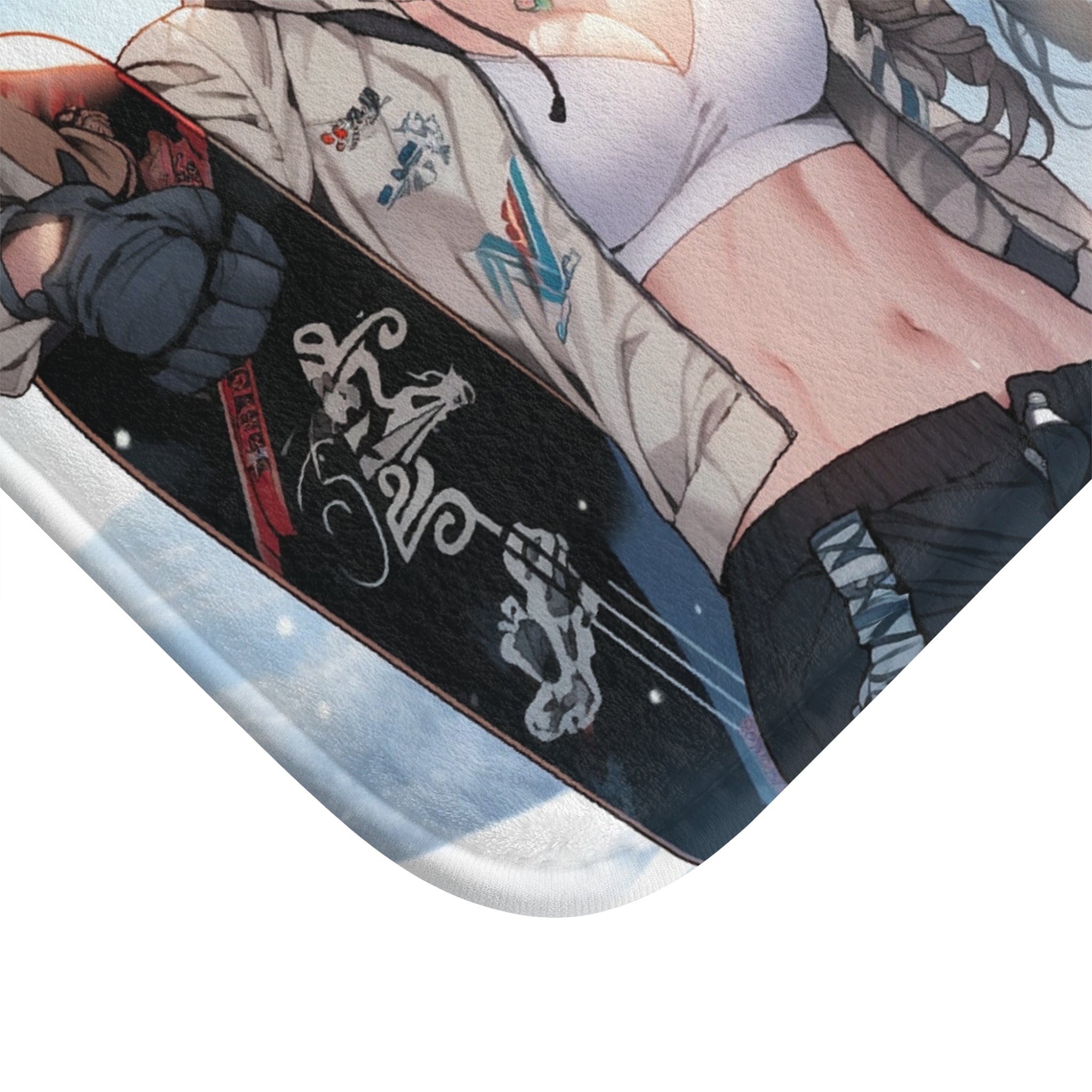 Genki Bath Mat - Cute Bikini Tattoos Twins Snowboarding Japanese Anime