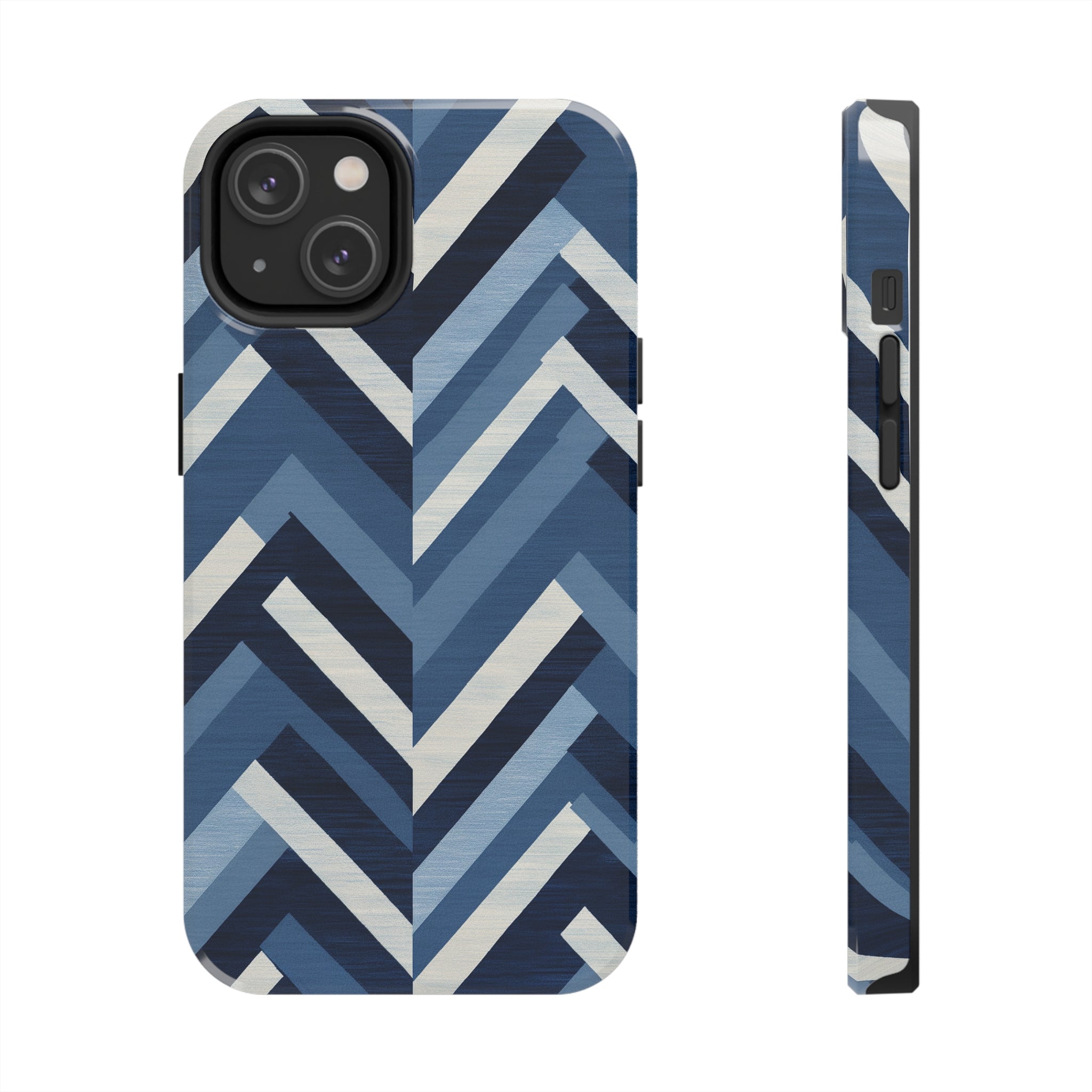 Azure Mosaic: Impact-Resistant iPhone Case