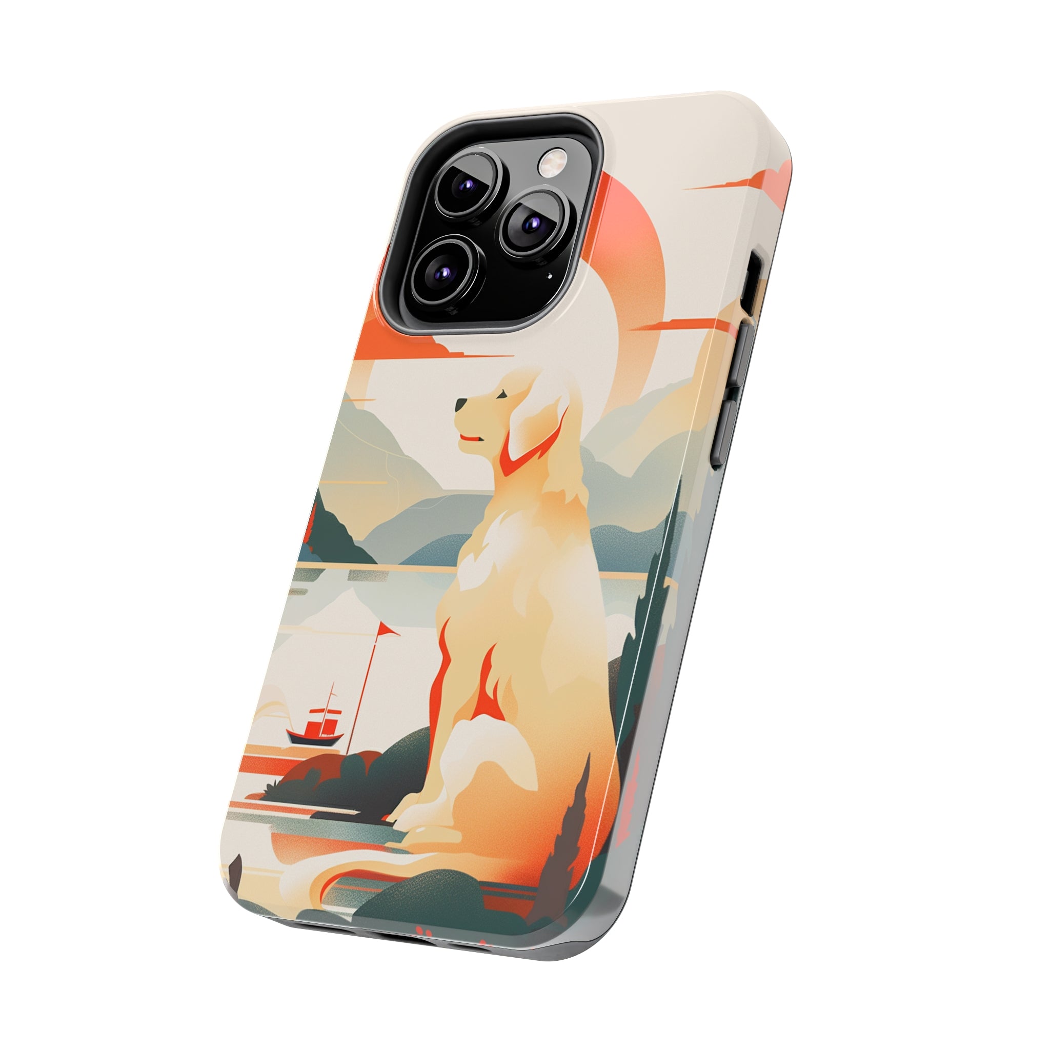 Golden Retriever Love: Impact-Resistant iPhone Case