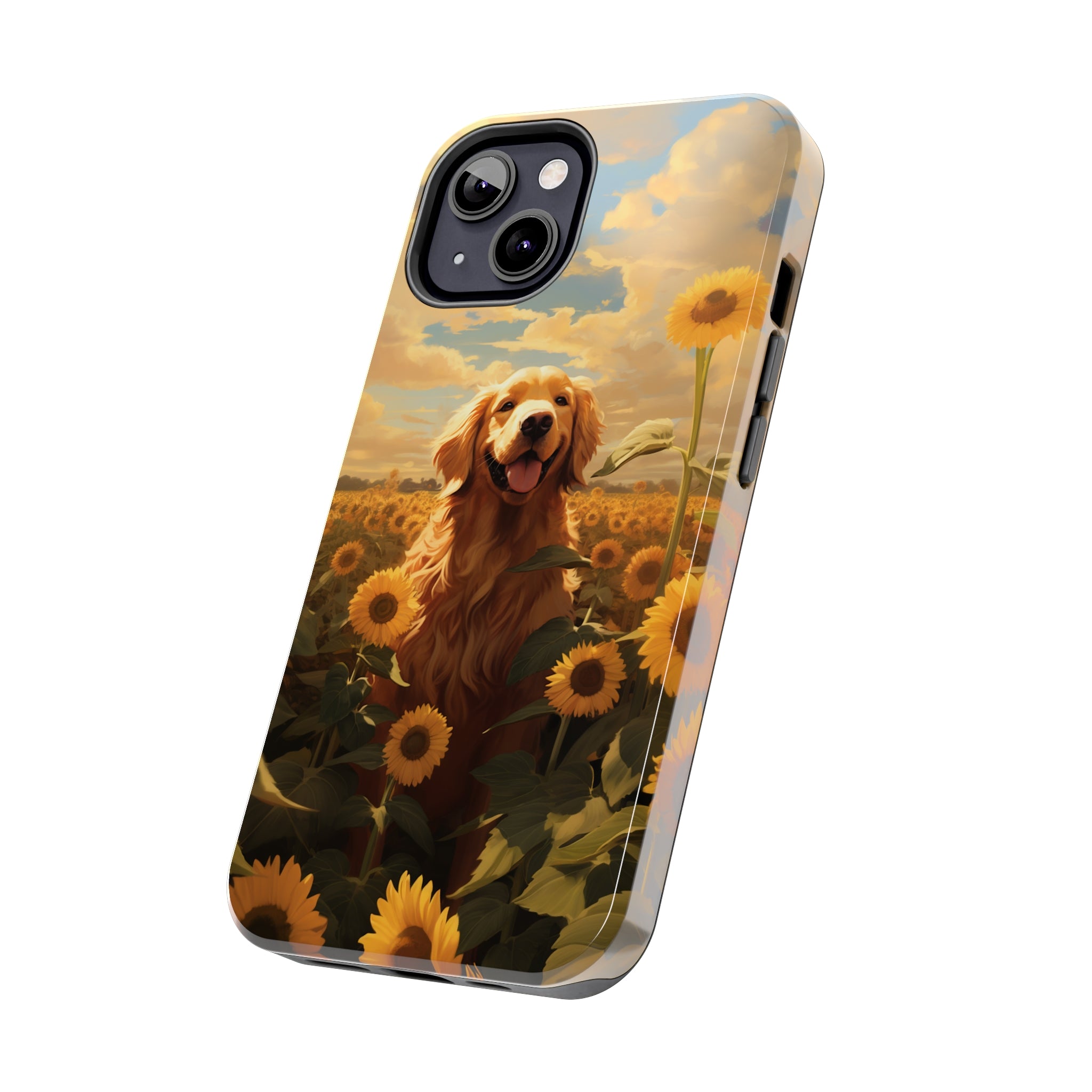 Golden Retriever Love: Impact-Resistant iPhone Case