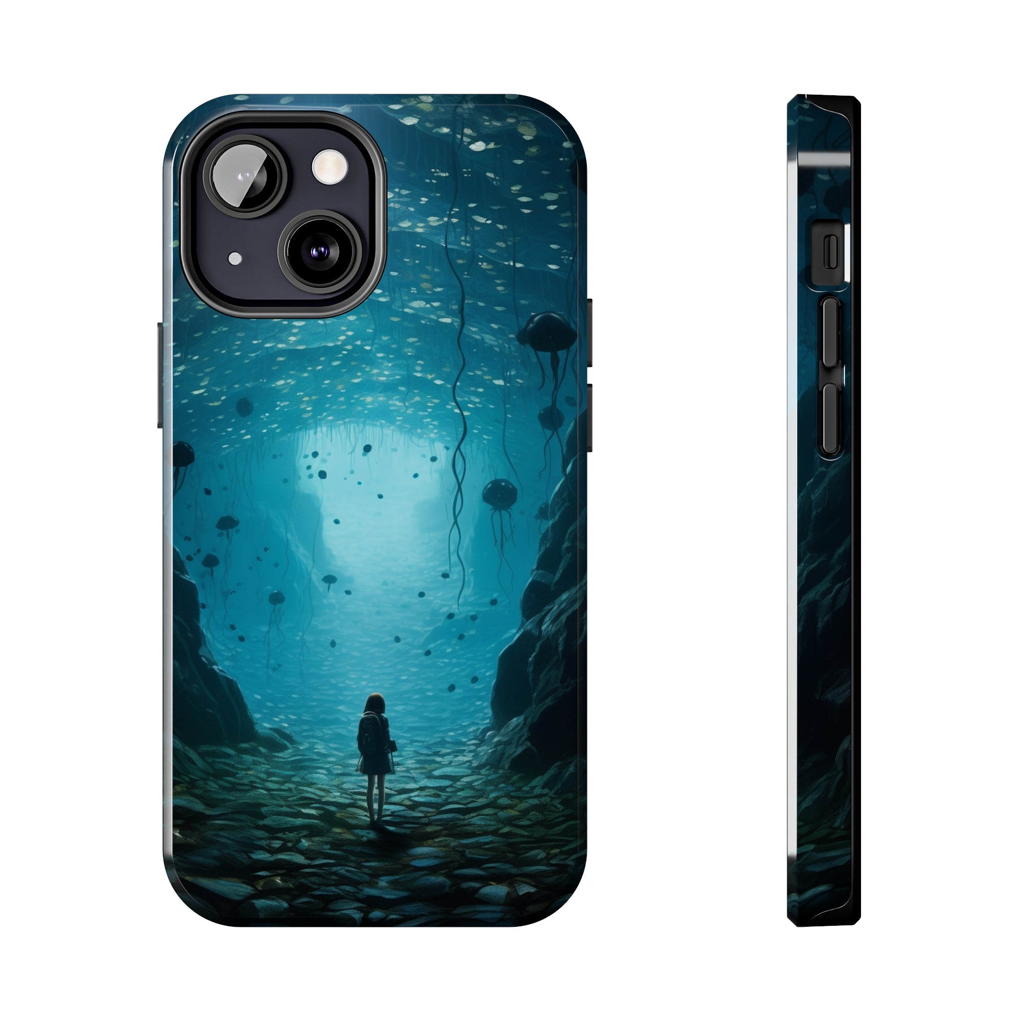 Girl in Abyss: Impact-Resistant iPhone Case