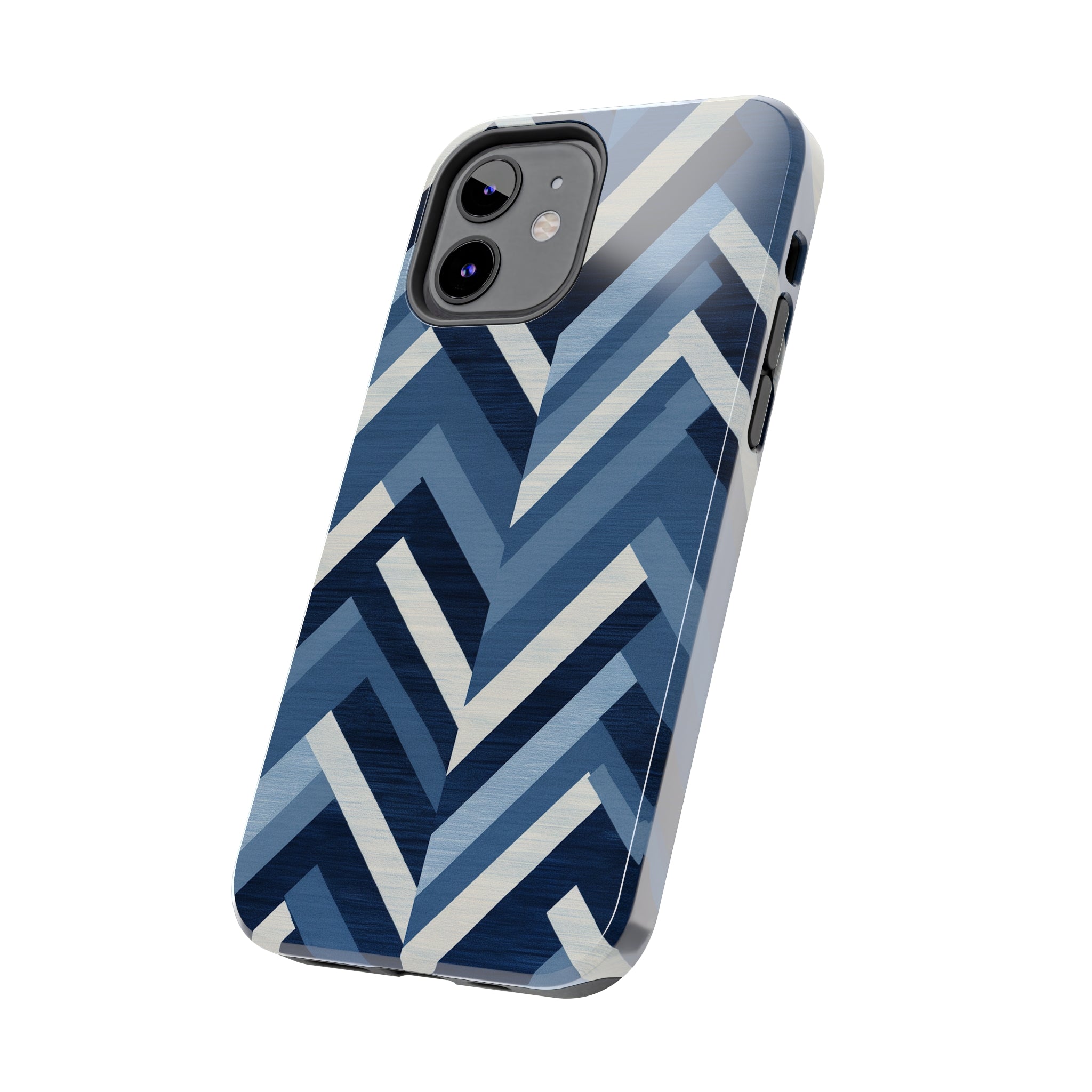 Azure Mosaic: Impact-Resistant iPhone Case