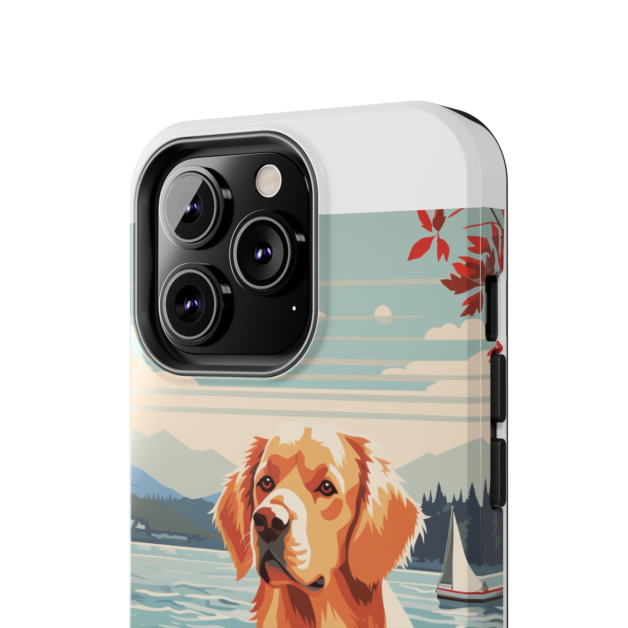 Golden Retriever Love: Impact-Resistant iPhone Case