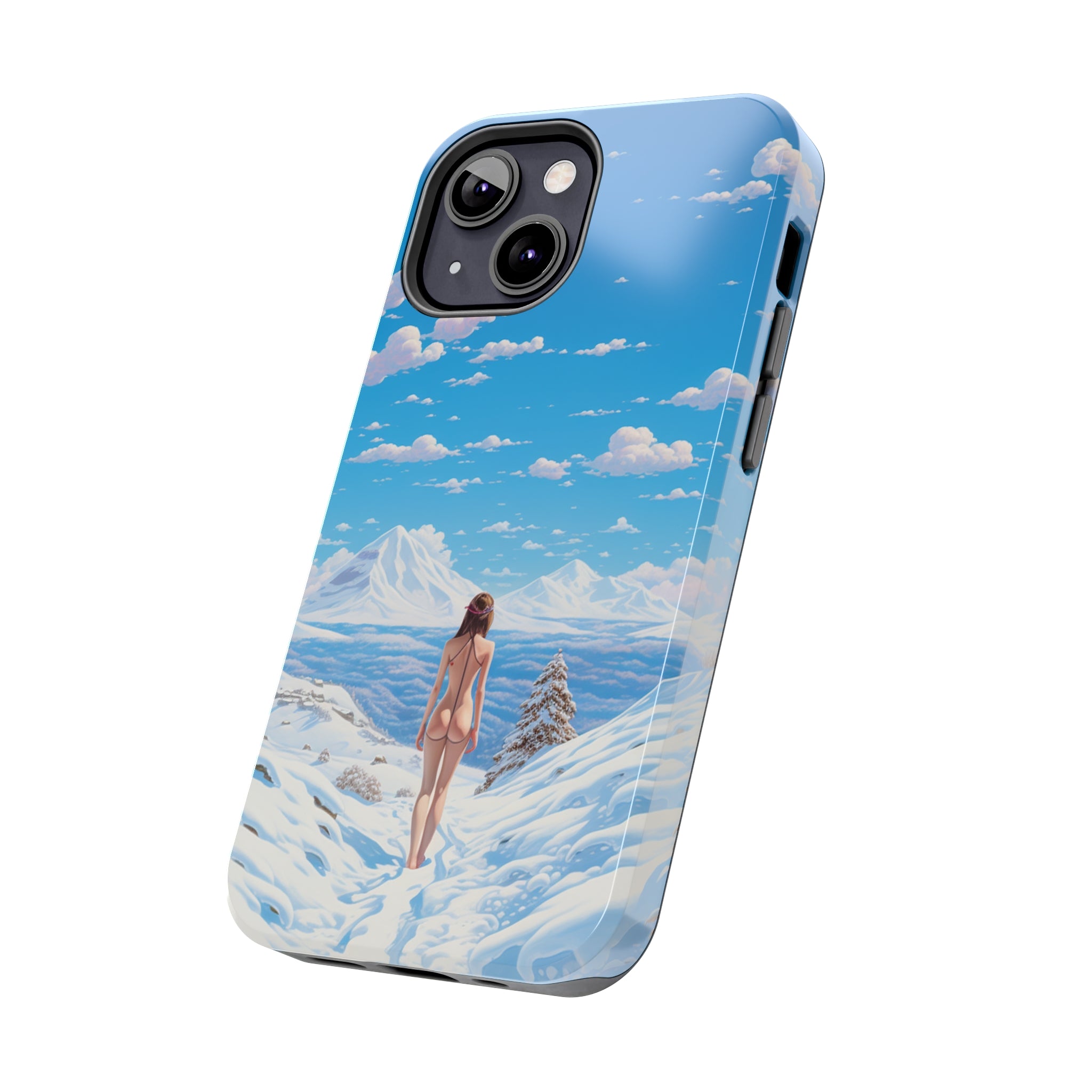 Snowy Majesty: Impact-Resistant iPhone Case