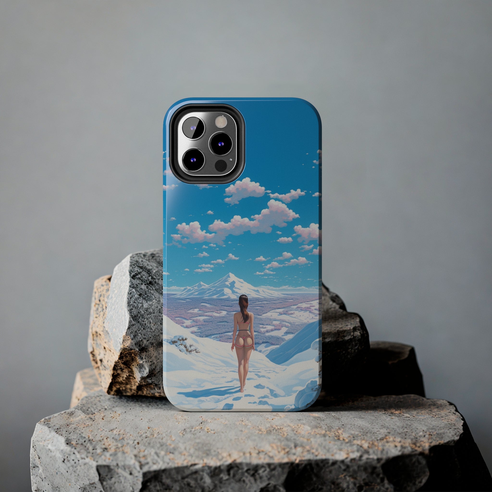 Snowy Majesty: Impact-Resistant iPhone case