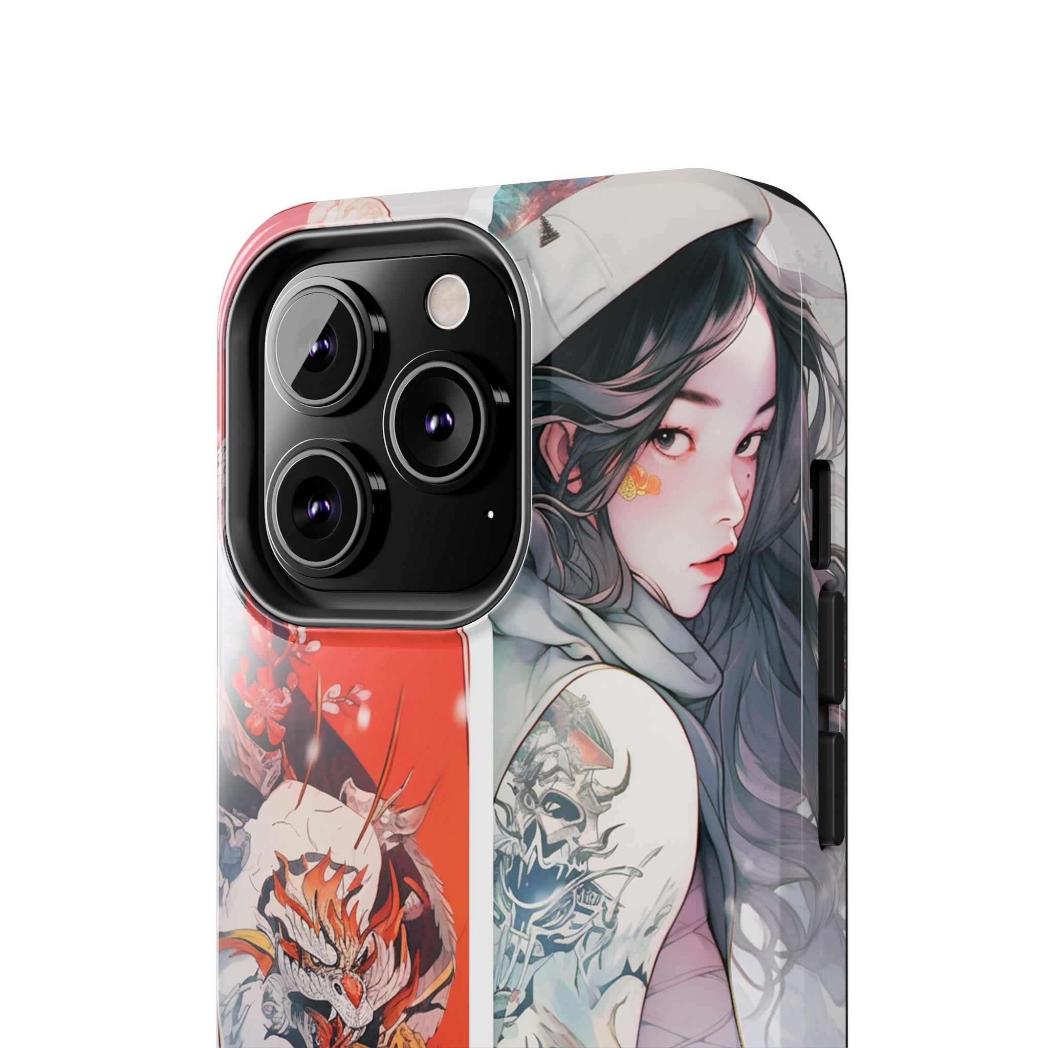 Snowboarding Girl's Odyssey: Impact-Resistant iPhone Case