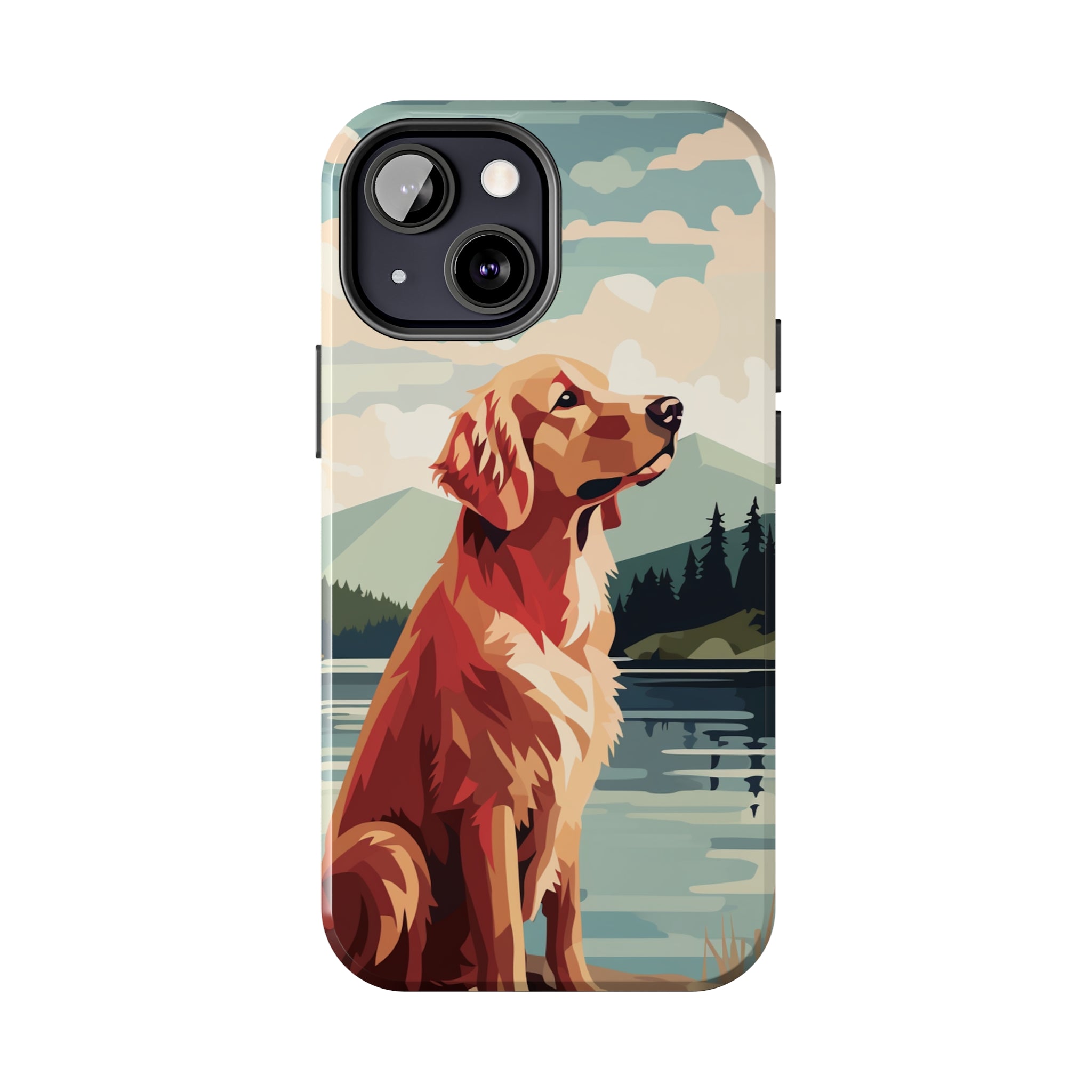 Golden Retriever Love: Impact-Resistant iPhone Case