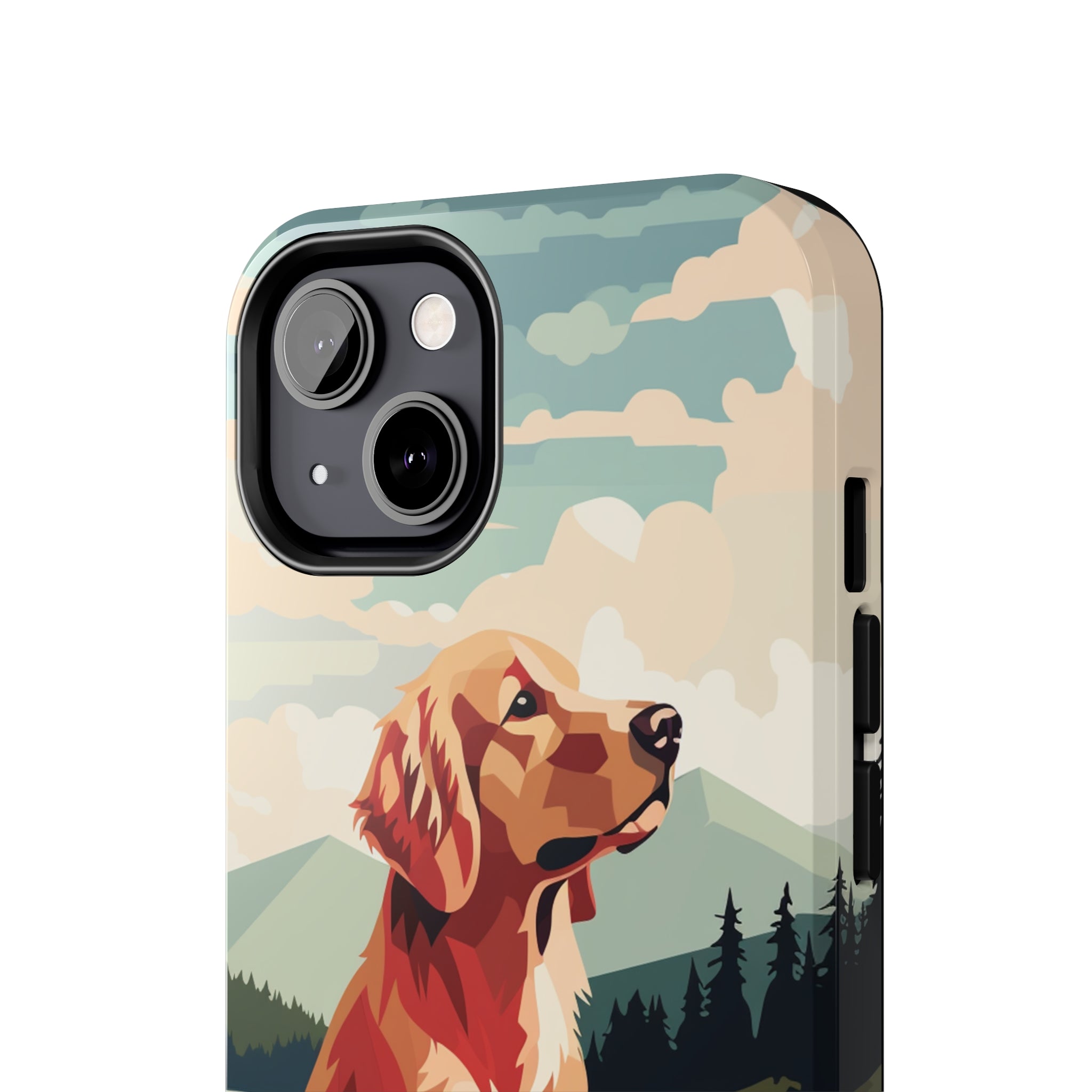 Golden Retriever Love: Impact-Resistant iPhone Case