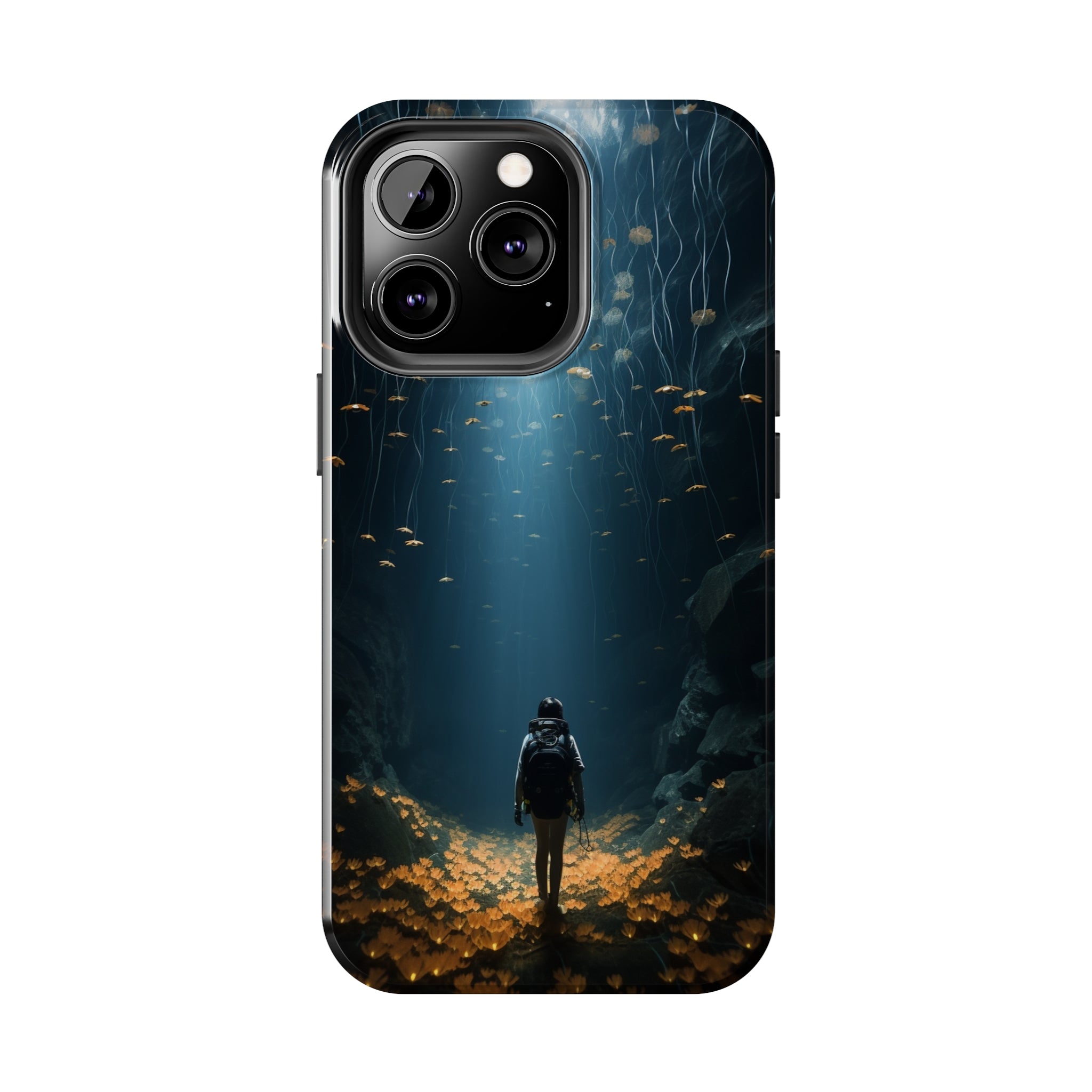 Girl in Abyss: Impact-Resistant iPhone Case