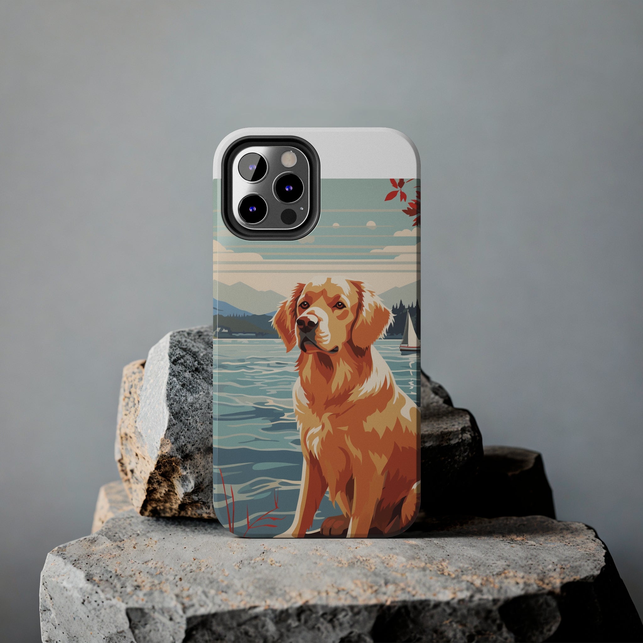 Golden Retriever Love: Impact-Resistant iPhone Case