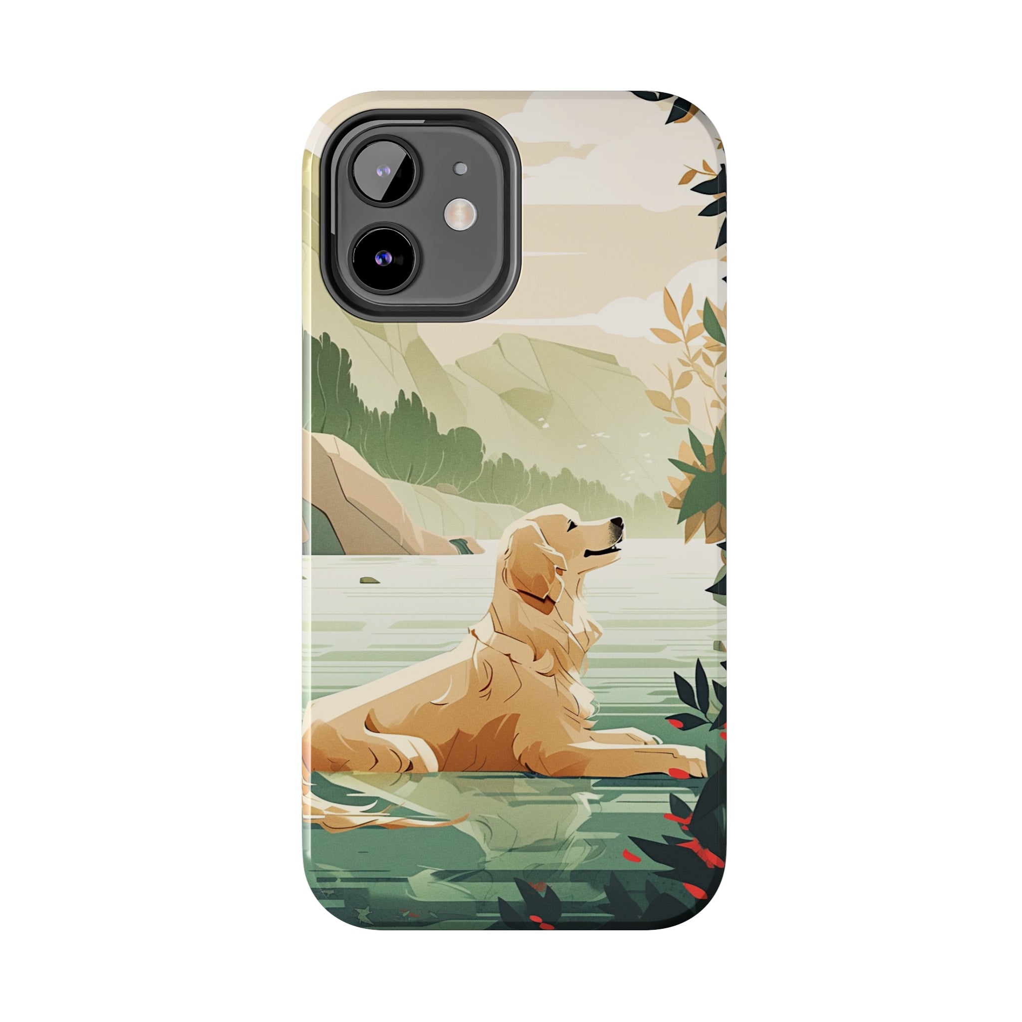 Golden Retriever Love: Impact-Resistant iPhone Case