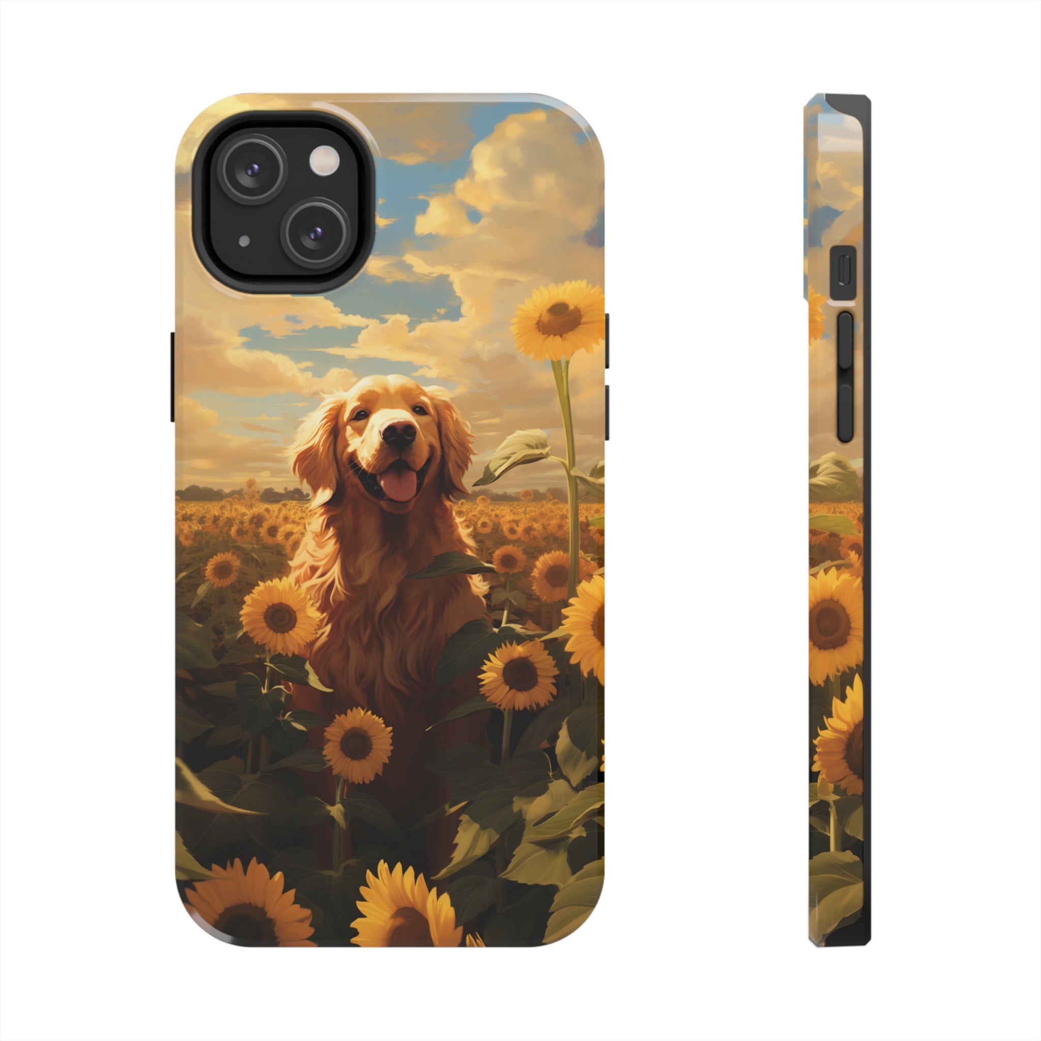 Golden Retriever Love: Impact-Resistant iPhone Case