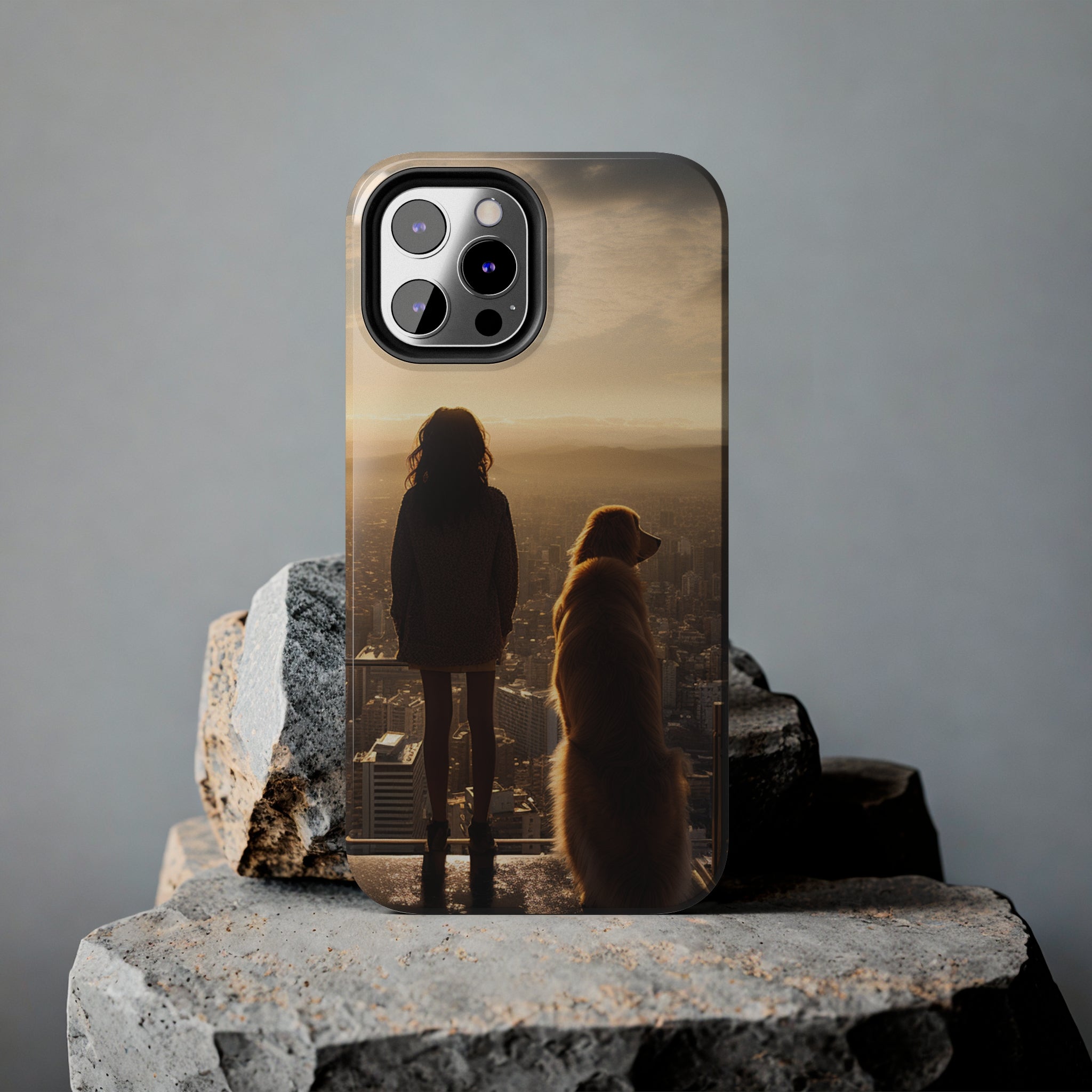 Golden Retriever Bond: Impact-Resistant iPhone Case