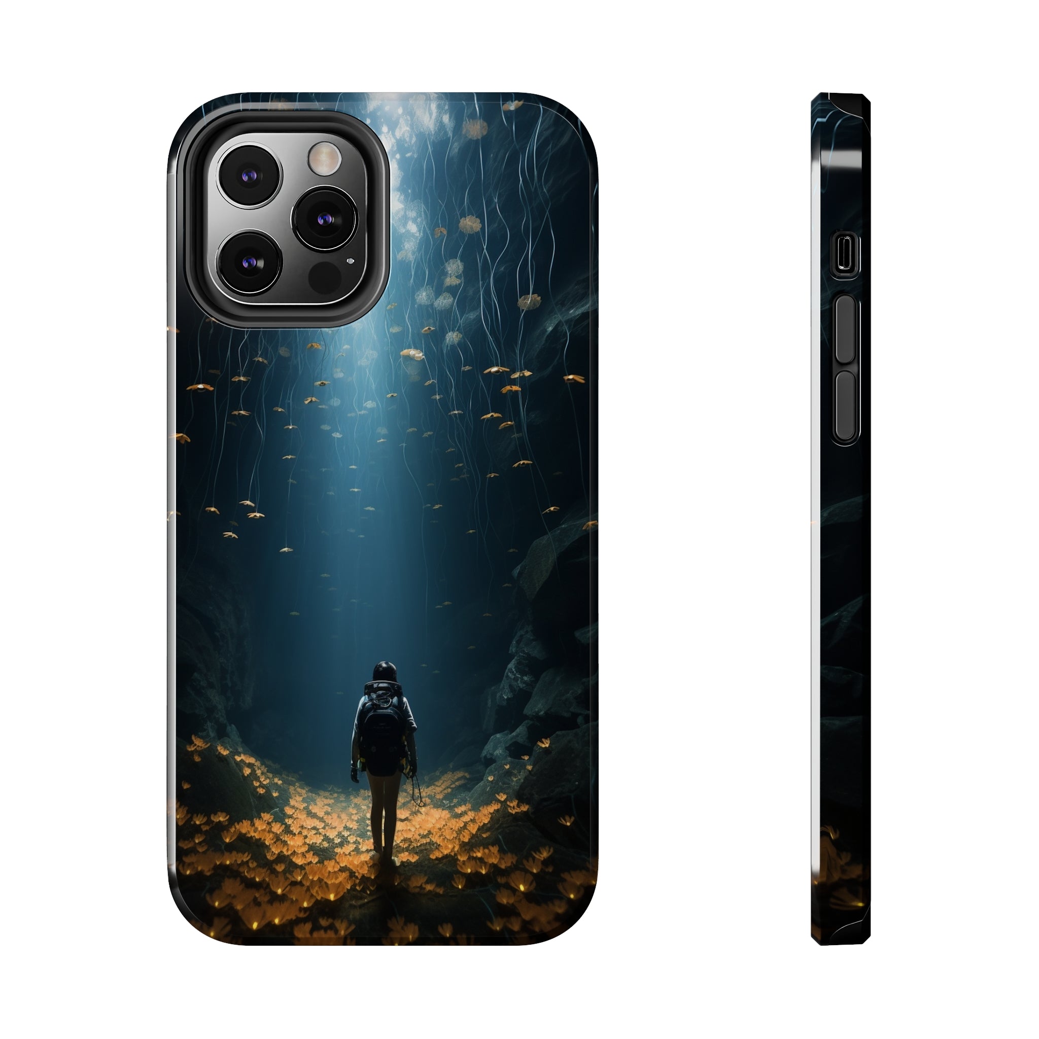 Girl in Abyss: Impact-Resistant iPhone Case