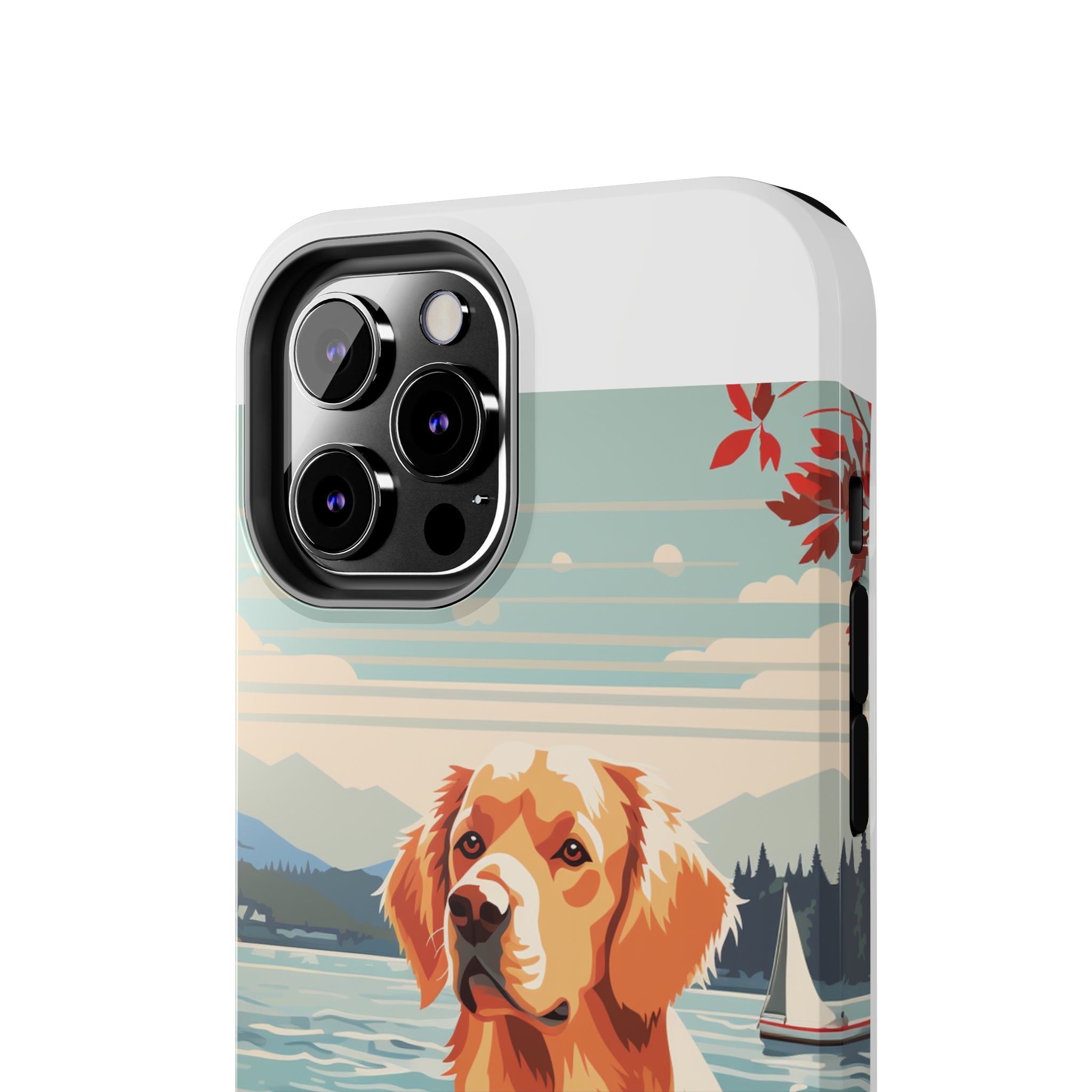 Golden Retriever Love: Impact-Resistant iPhone Case