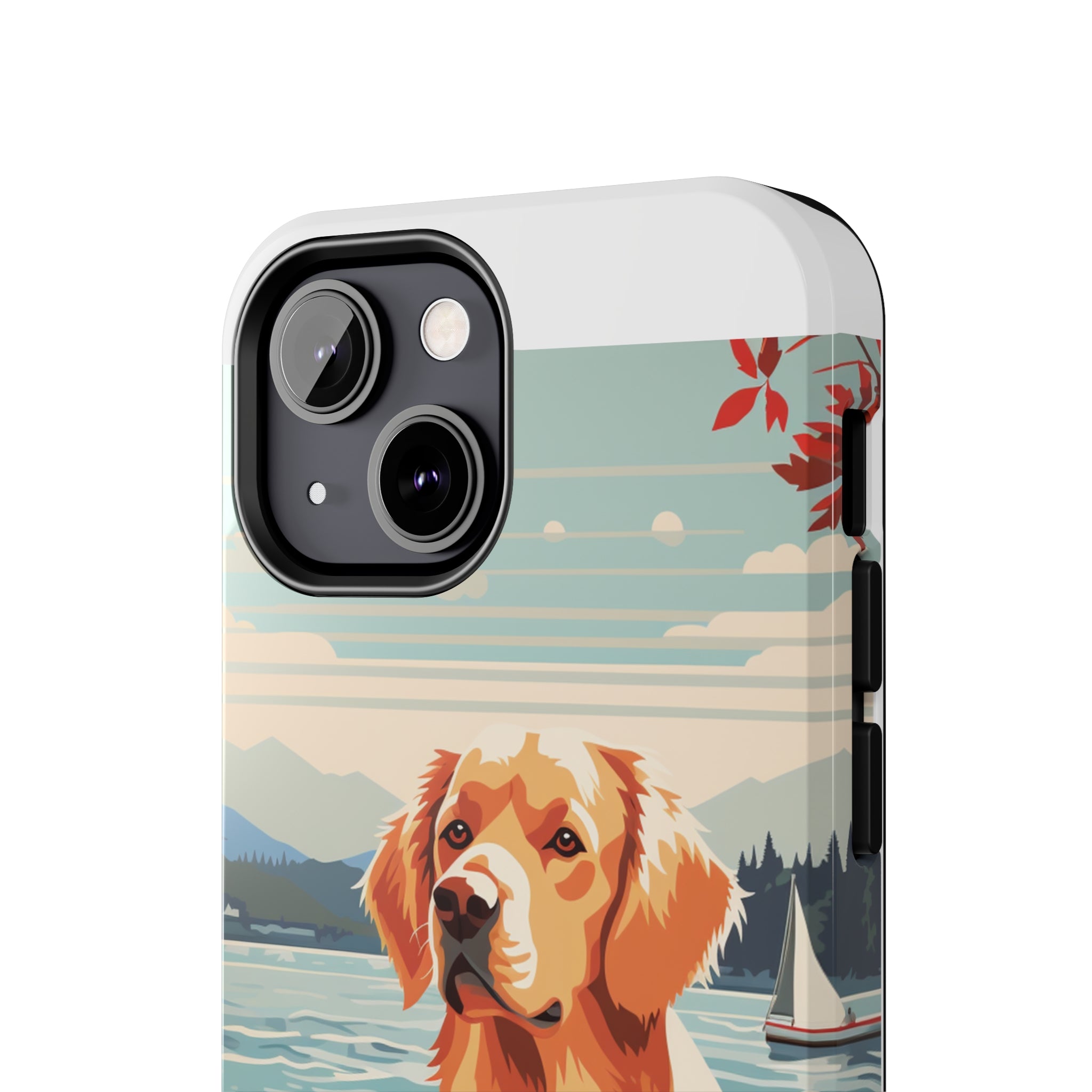 Golden Retriever Love: Impact-Resistant iPhone Case