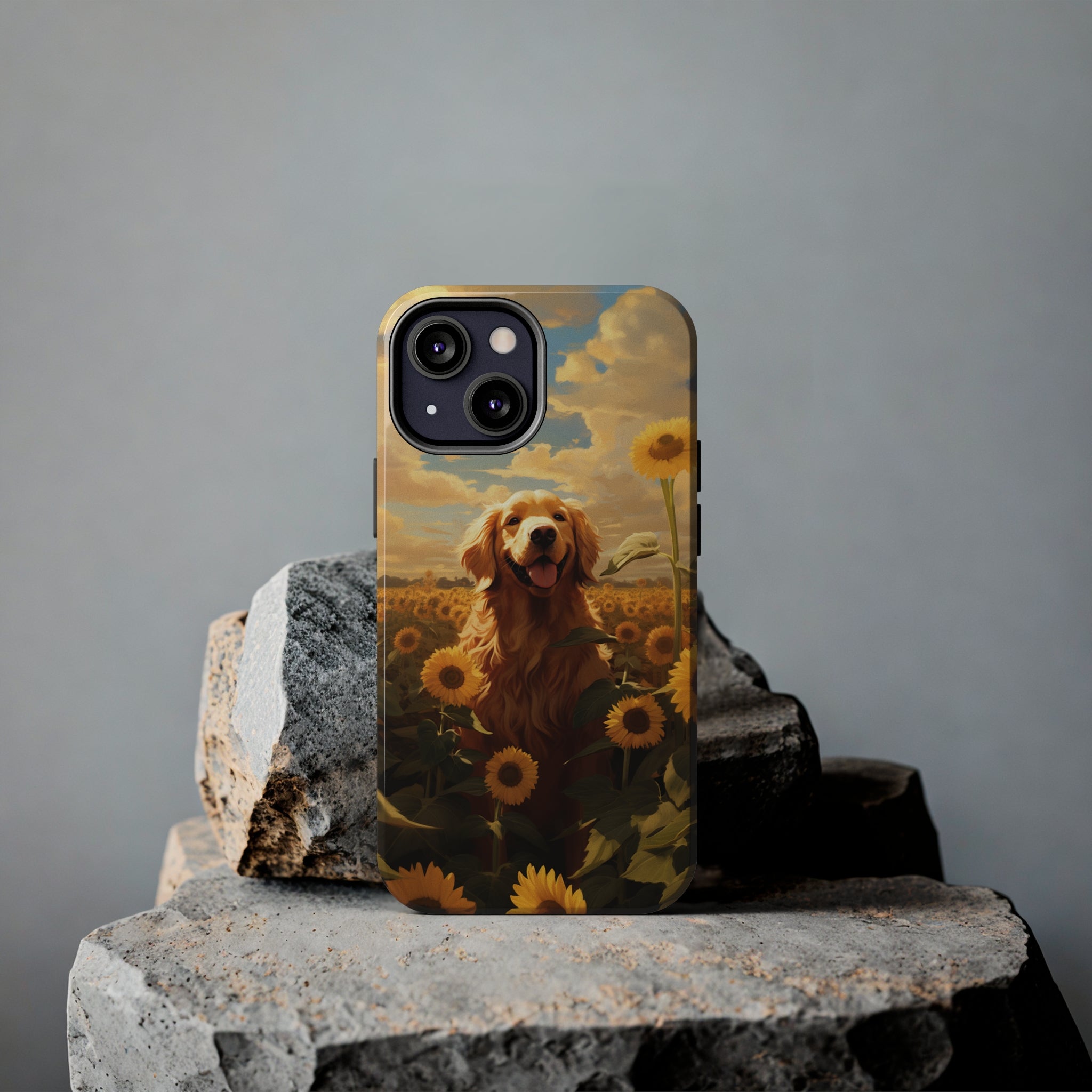 Golden Retriever Love: Impact-Resistant iPhone Case