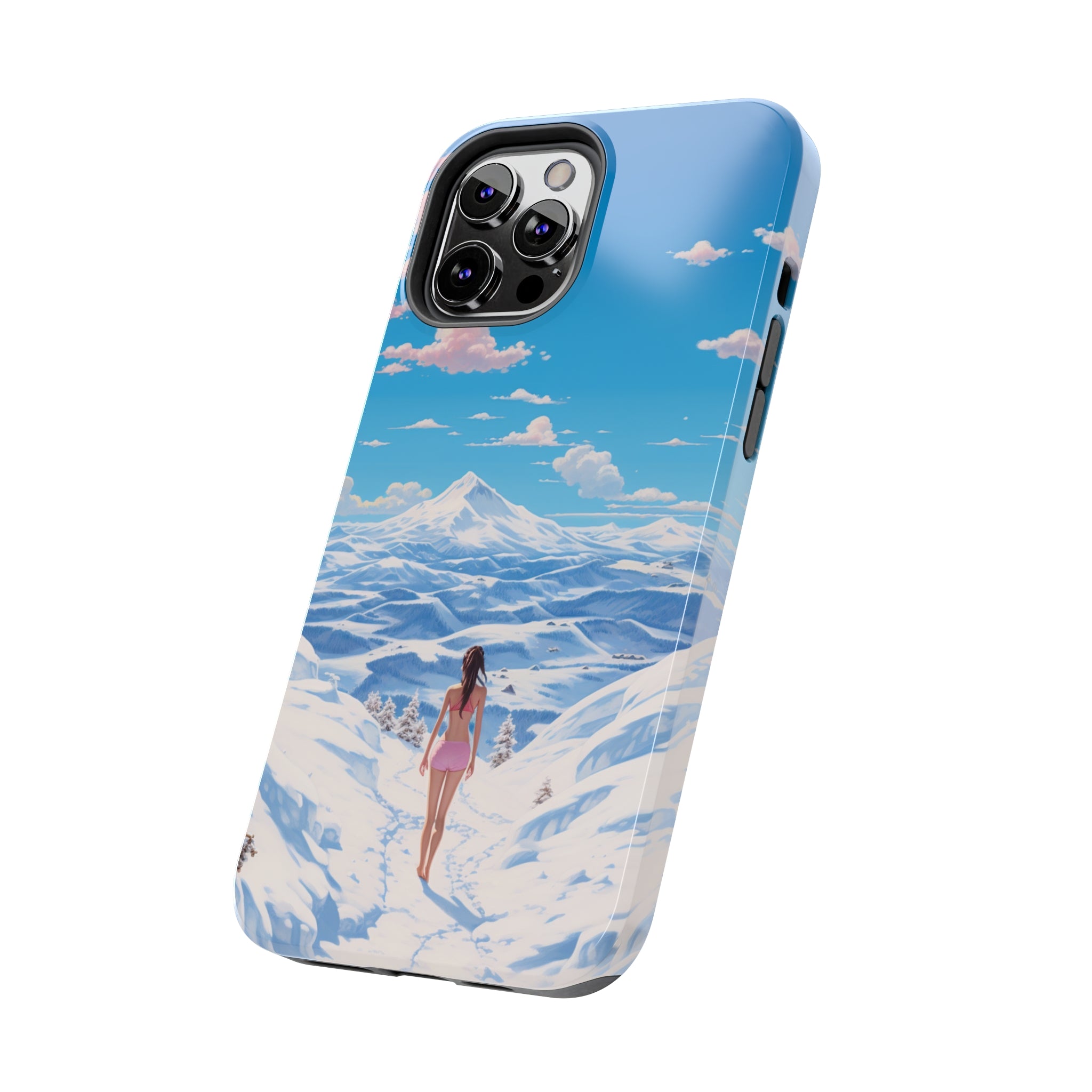 Snowy Majesty: Impact-Resistant iPhone Case