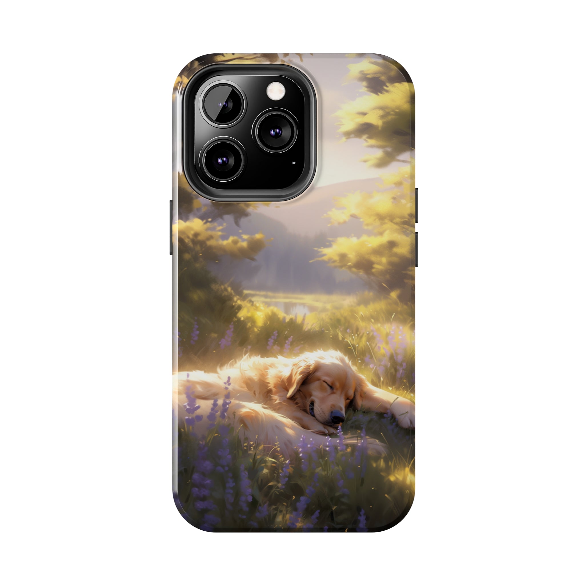 Golden Retriever Love: Impact-Resistant iPhone Case