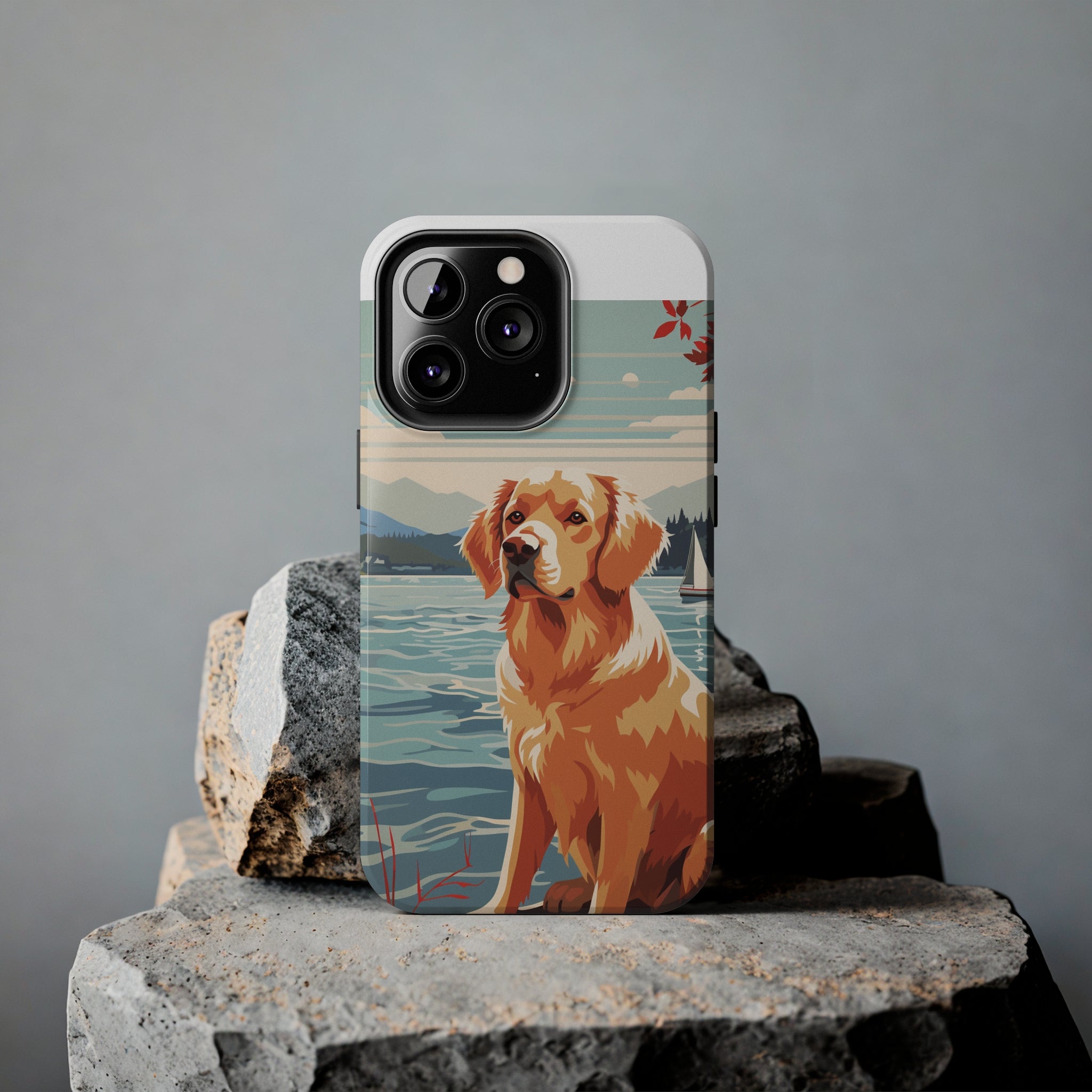 Golden Retriever Love: Impact-Resistant iPhone Case