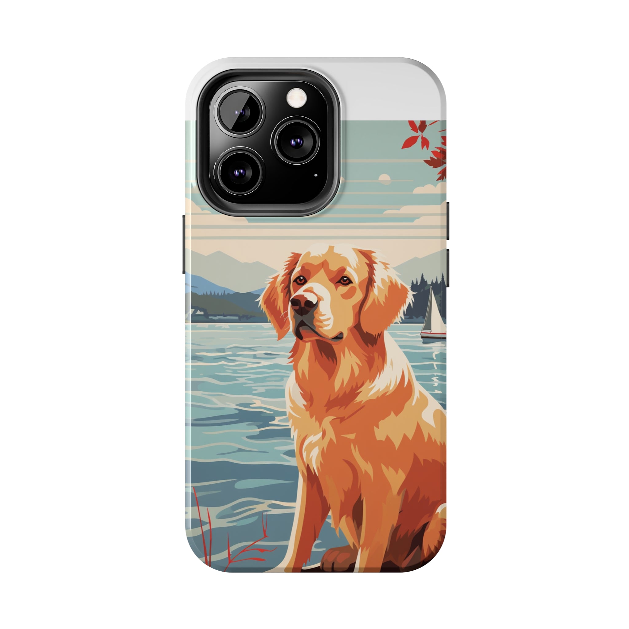 Golden Retriever Love: Impact-Resistant iPhone Case