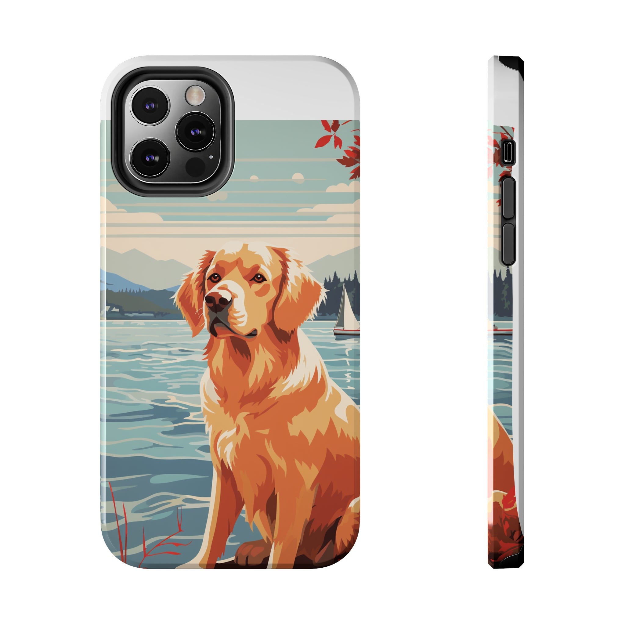 Golden Retriever Love: Impact-Resistant iPhone Case