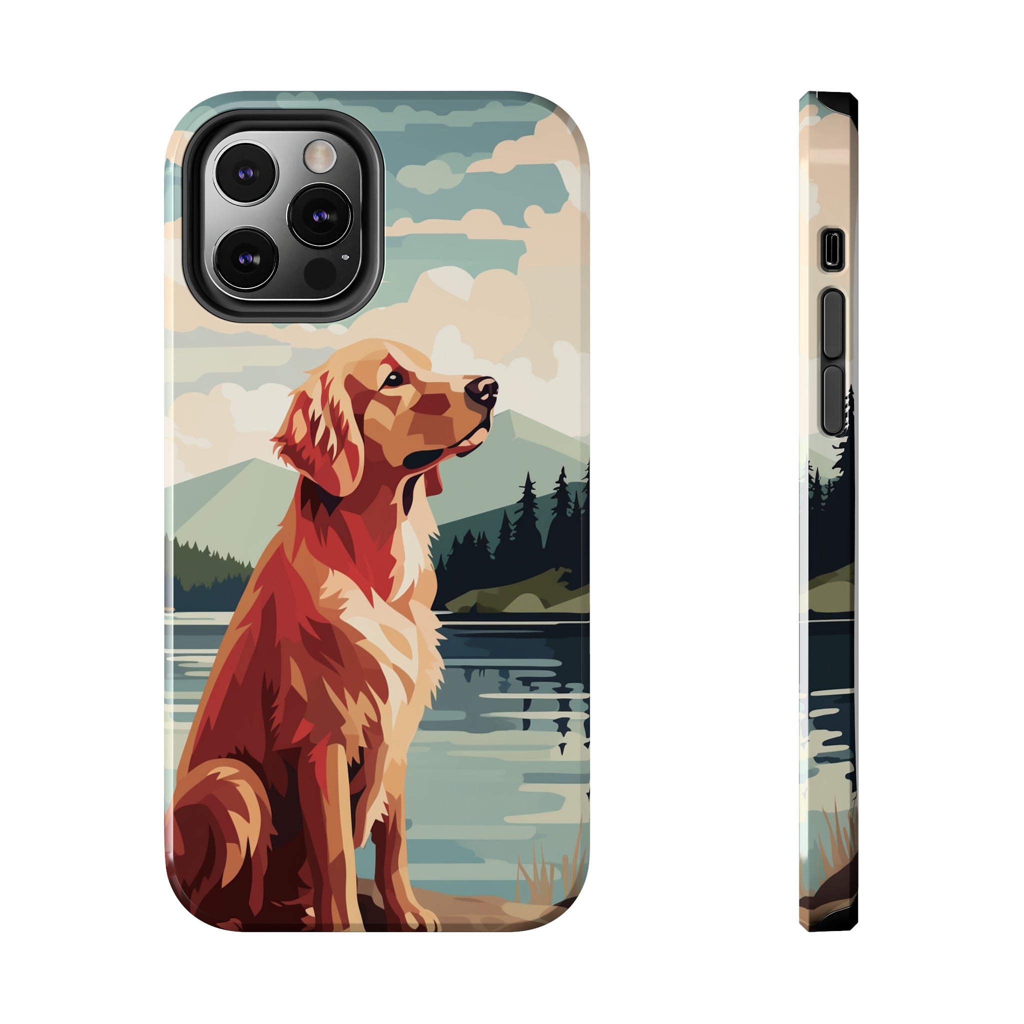 Golden Retriever Love: Impact-Resistant iPhone Case