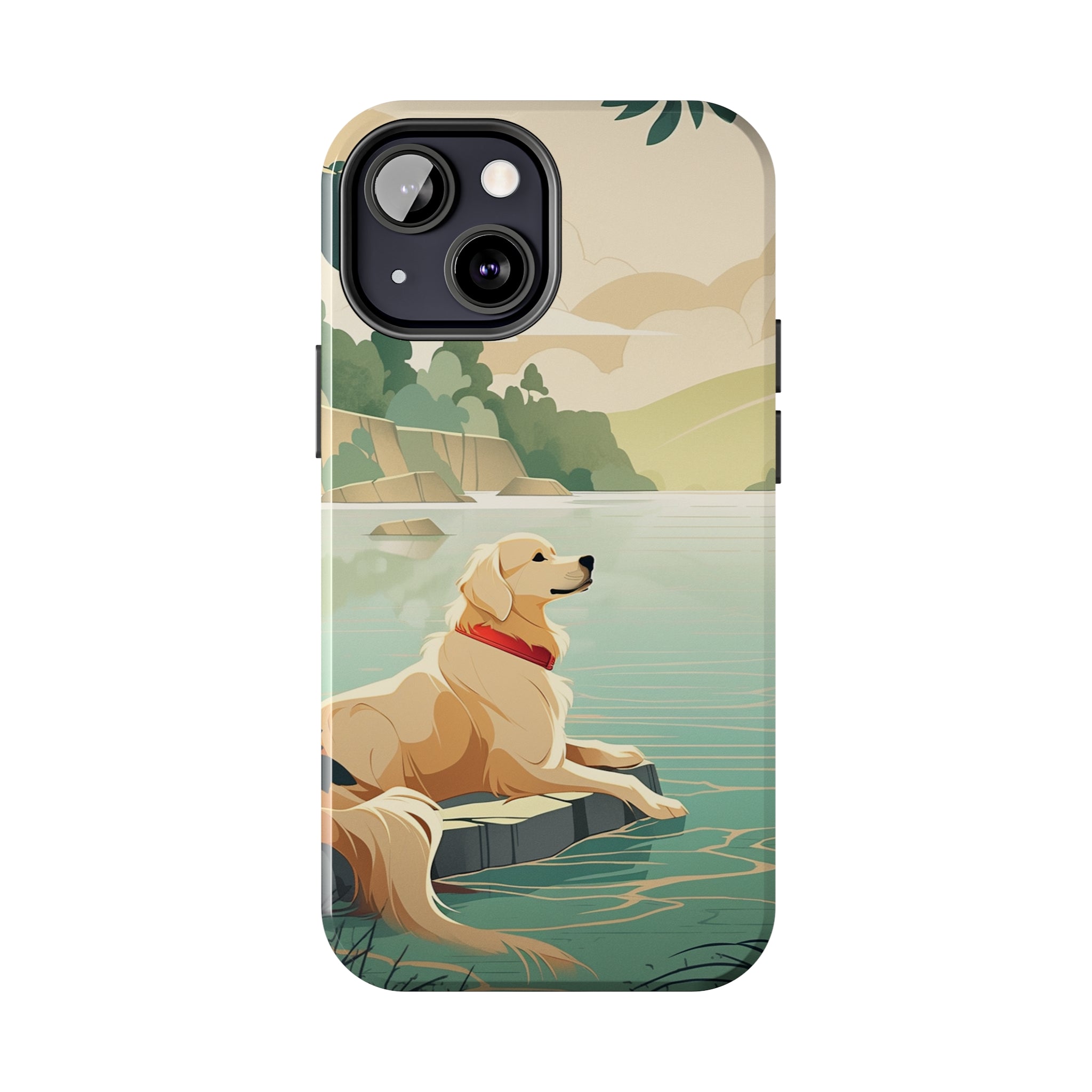 Golden Retriever Love: Impact-Resistant iPhone Case