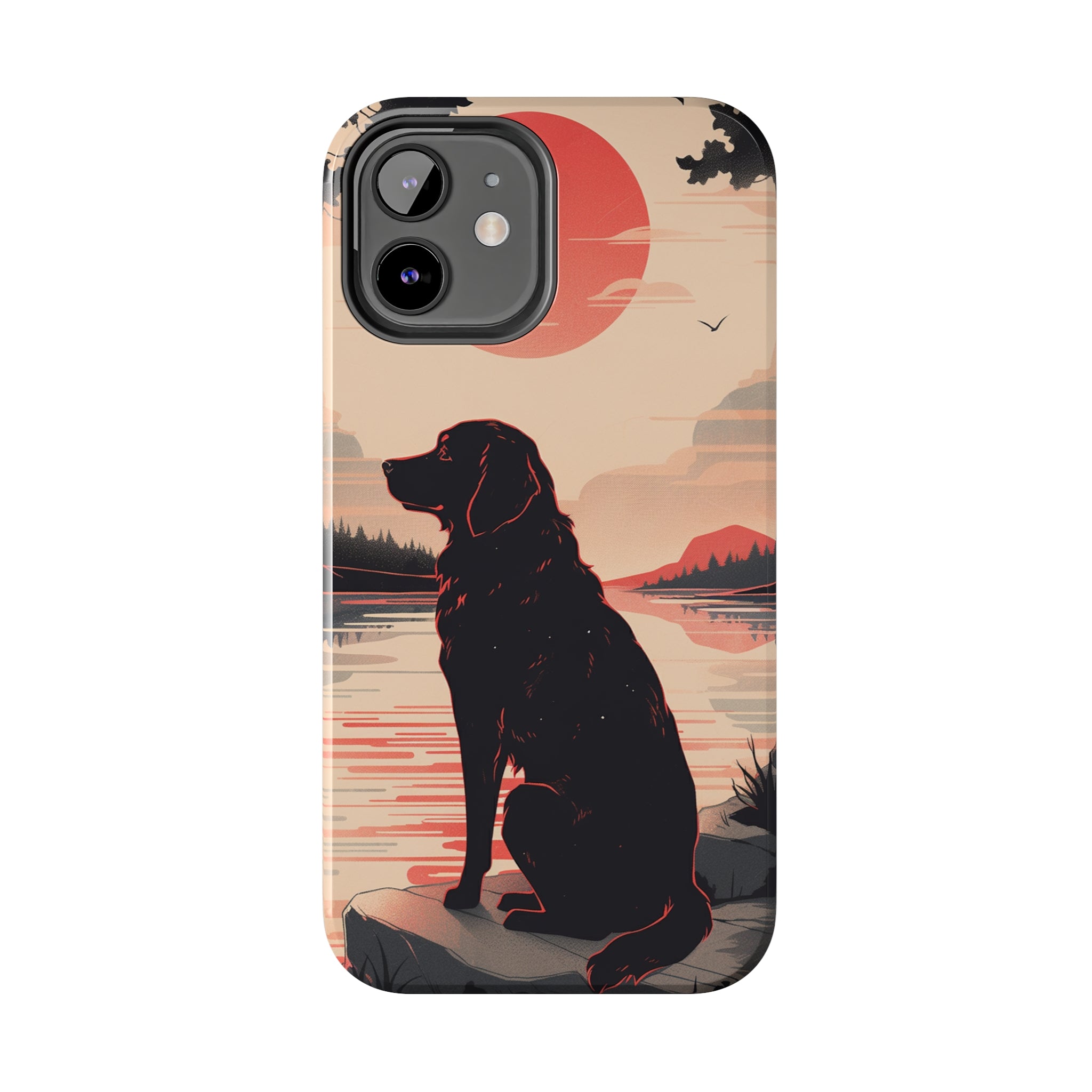 Golden Retriever Love - Dark Mode: Impact-Resistant iPhone Case