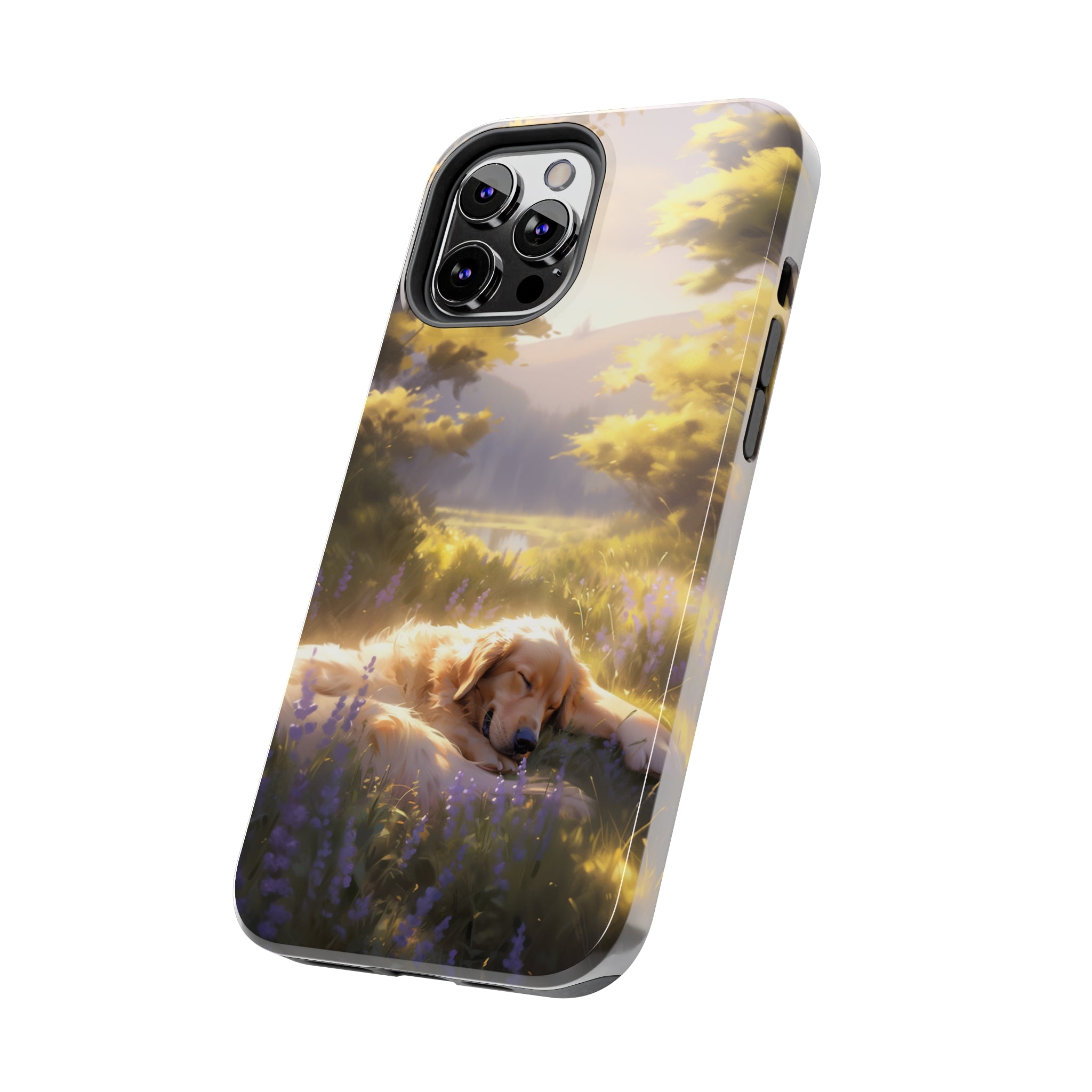 Golden Retriever Love: Impact-Resistant iPhone Case