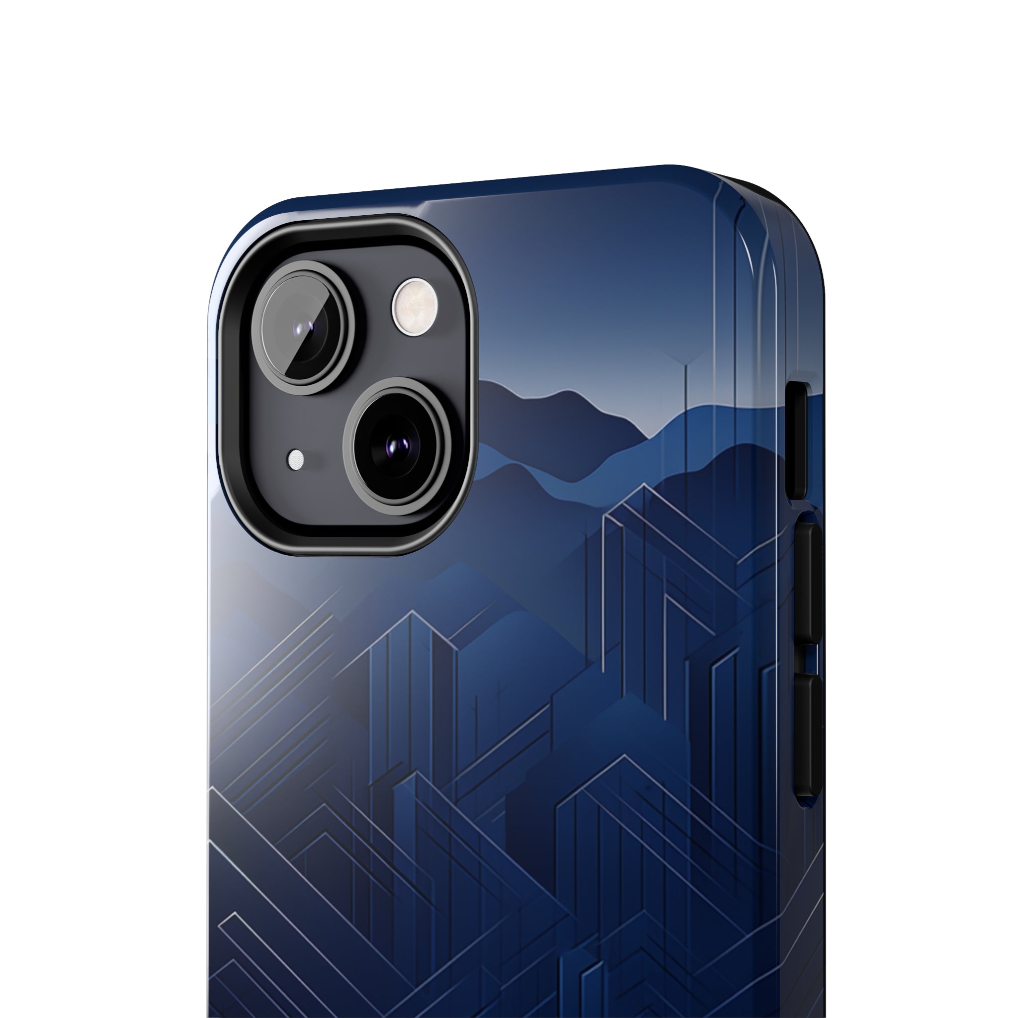 Blue Pixels: Impact-Resistant iPhone Case